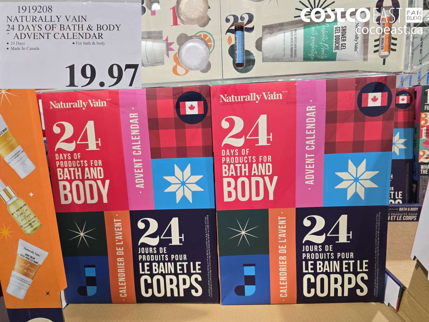 1919208 NATURALLY VAIN 24 DAYS OF BATH & BODY ADVENT CALENDAR $19.97