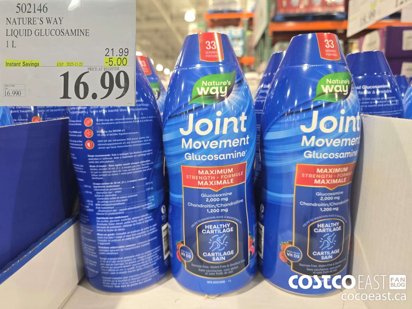 502146 NATURE'S WAY LIQUID GLUCOSAMINE 1L ($5.00 INSTANT SAVINGS EXPIRES ON 2025-11-23) $16.99