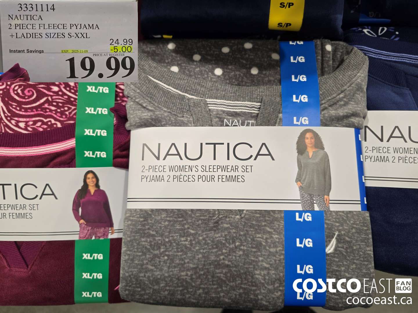 3331114 NAUTICA 2 PIECE FLEECE PYJAMA +LADIES SIZES S-XXL ($5.00 INSTANT SAVINGS EXPIRES ON 2025-11-09) $19.99