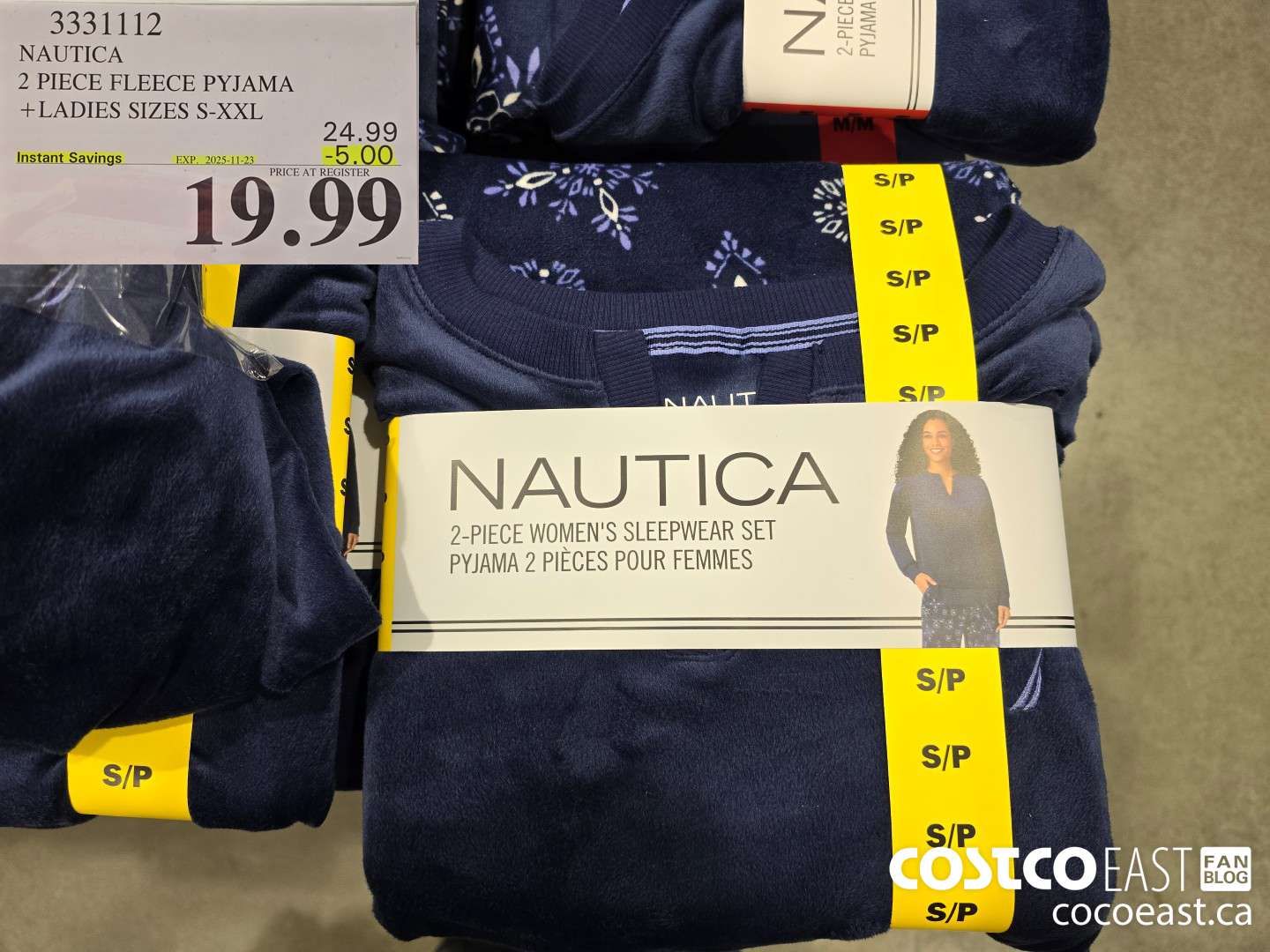 3331112 NAUTICA 2 PIECE FLEECE PYJAMA + LADIES SIZES S-XXL ($5.00 INSTANT SAVINGS EXPIRES ON 2025-11-23) $19.99