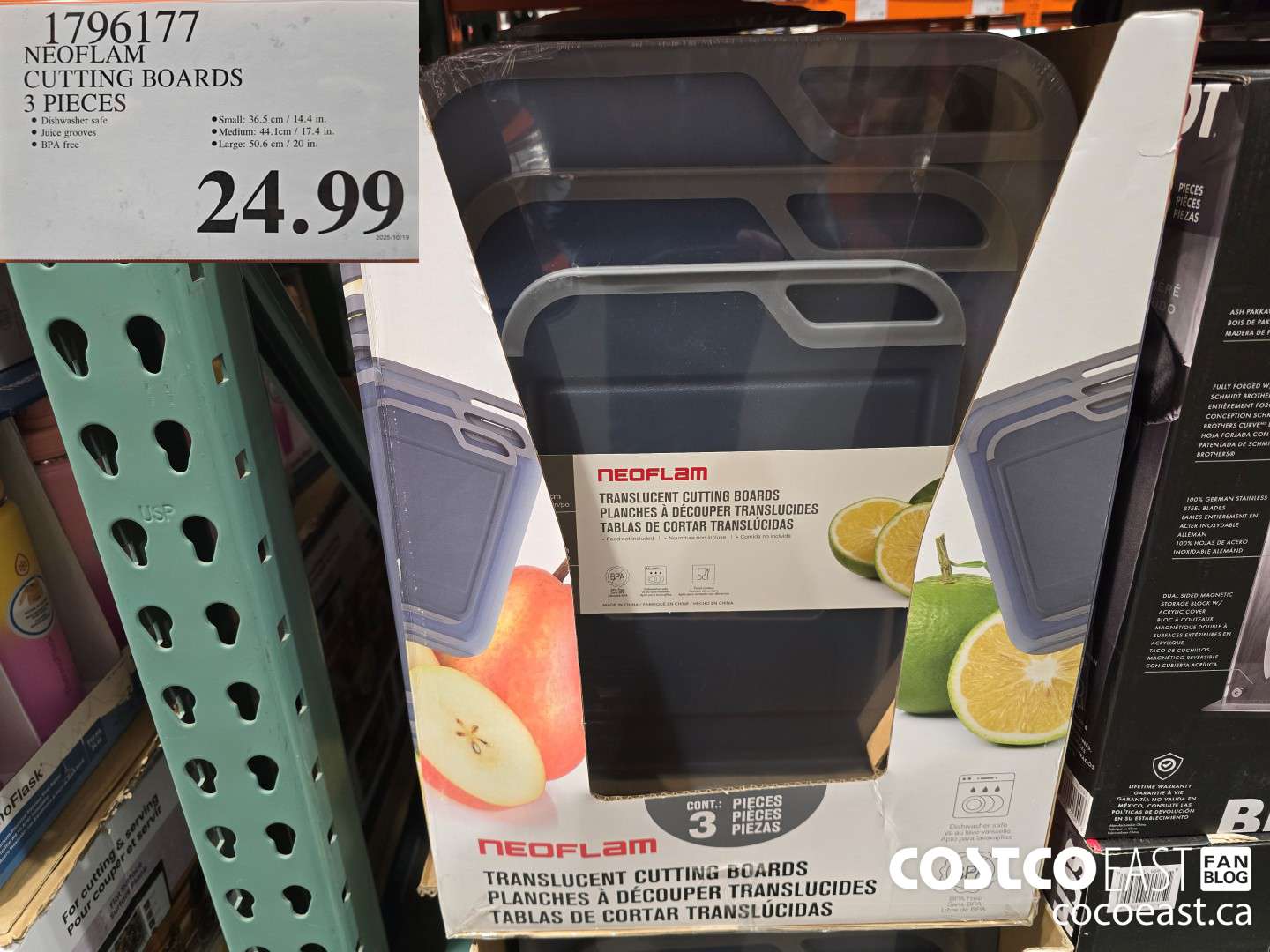 1796177 NEOFLAM CUTTING BOARDS 3 PIECES $24.99