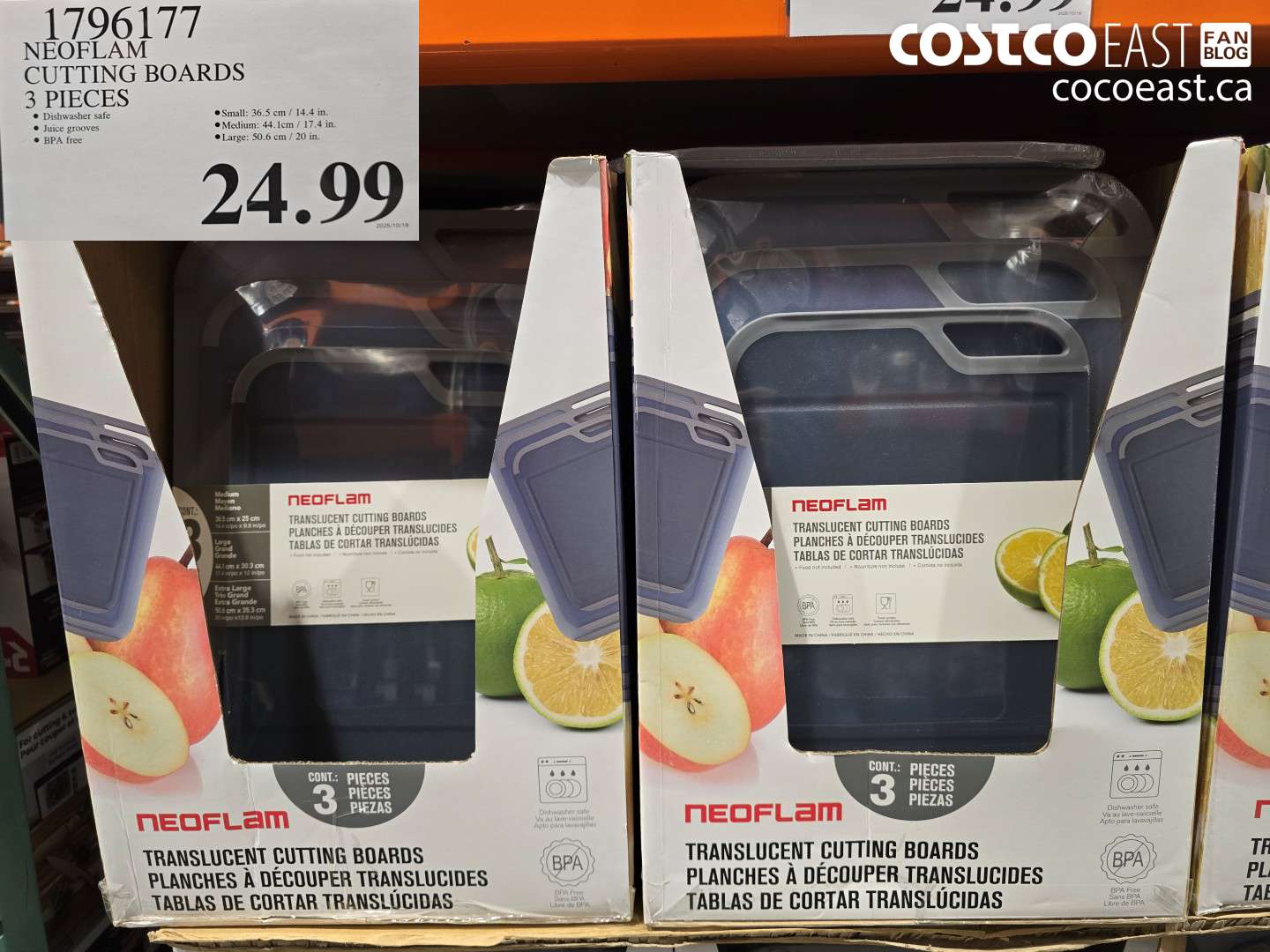 1796177 NEOFLAM CUTTING BOARDS 3 PIECES $24.99