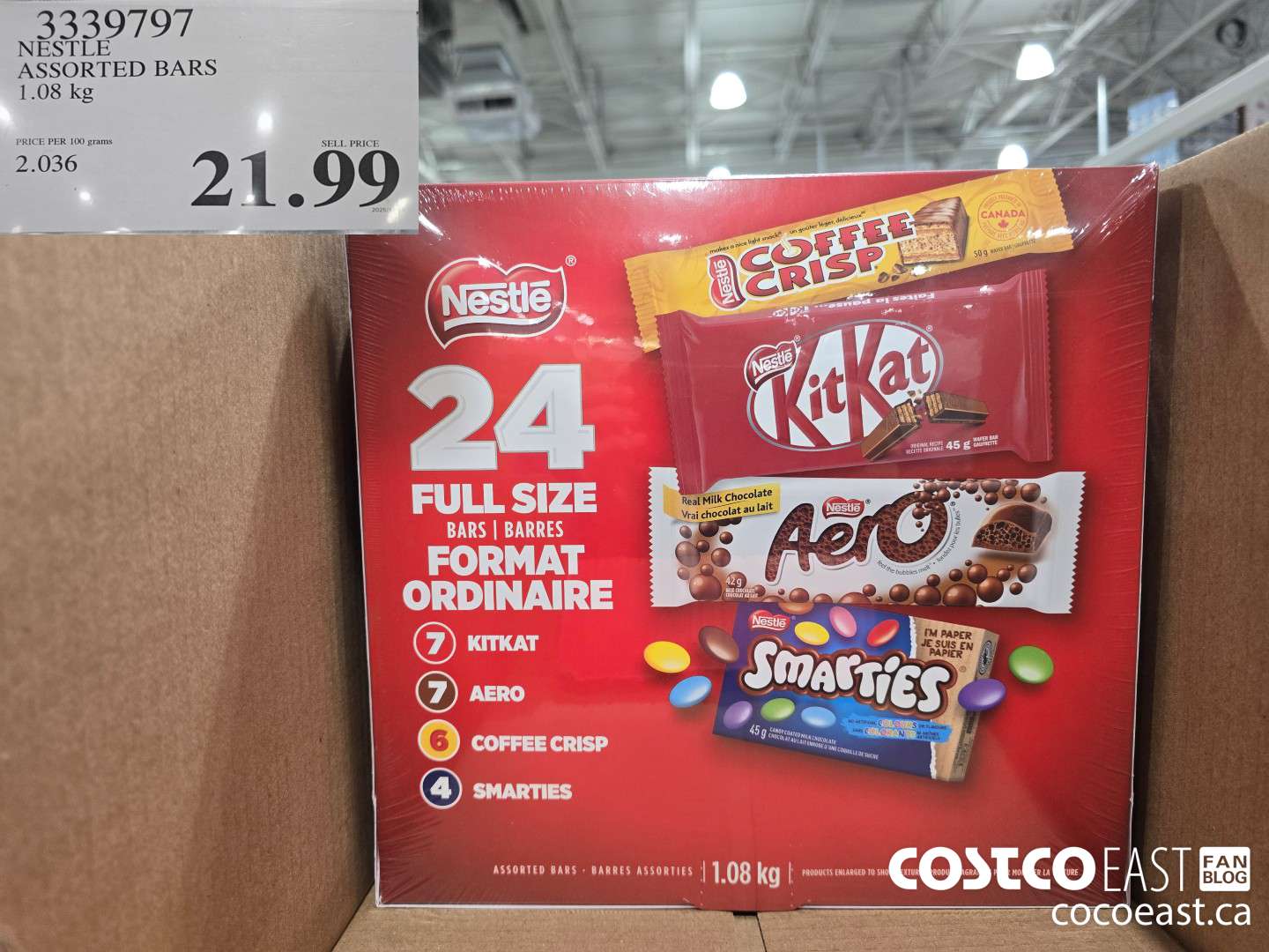 3339797 NESTLE ASSORTED BARS 1.08 KG $21.99