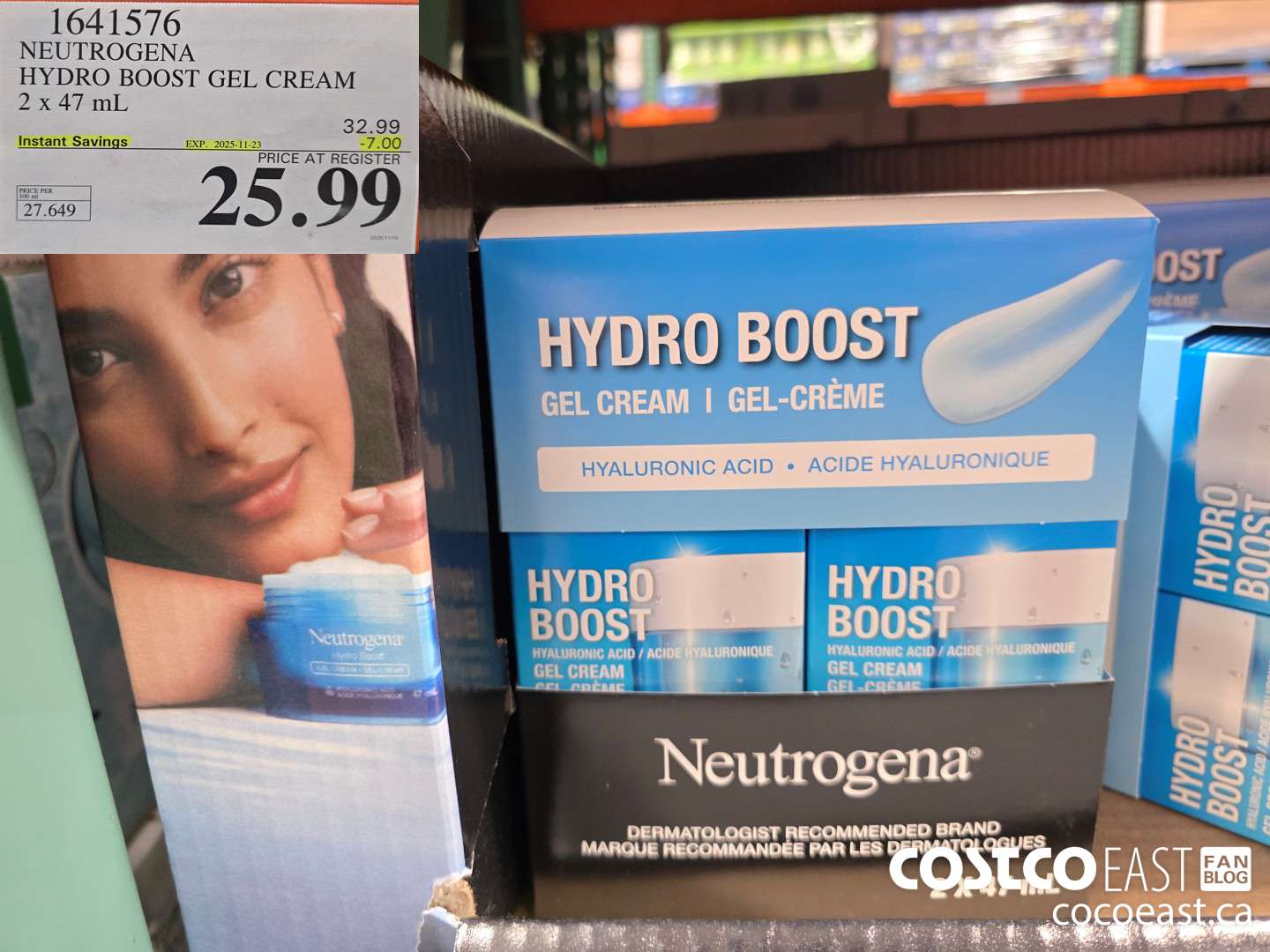 1641576 NEUTROGENA HYDROBOOST GEL CREAM 2 X 47ML ($7.00 INSTANT SAVINGS EXPIRES ON 2025-11-23) $25.99