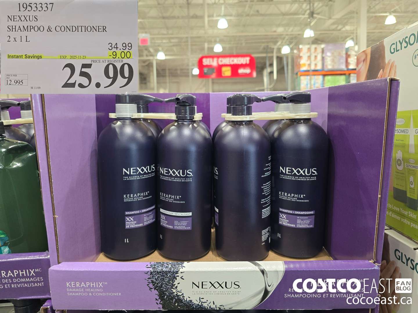 1953337 NEXXUS SHAMPOO & CONDITIONER 2 X 1 L ($9.00 INSTANT SAVINGS EXPIRES ON 2025-11-23) $25.99