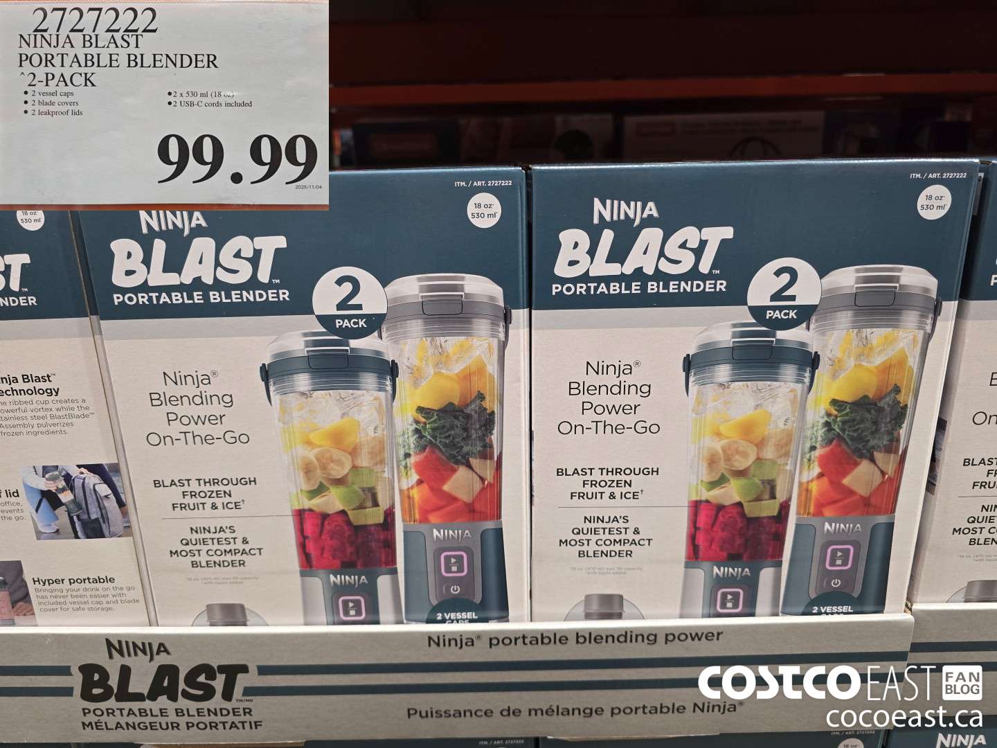 2727222 NINJA BLAST PORTABLE BLENDER 2-PACK $99.99