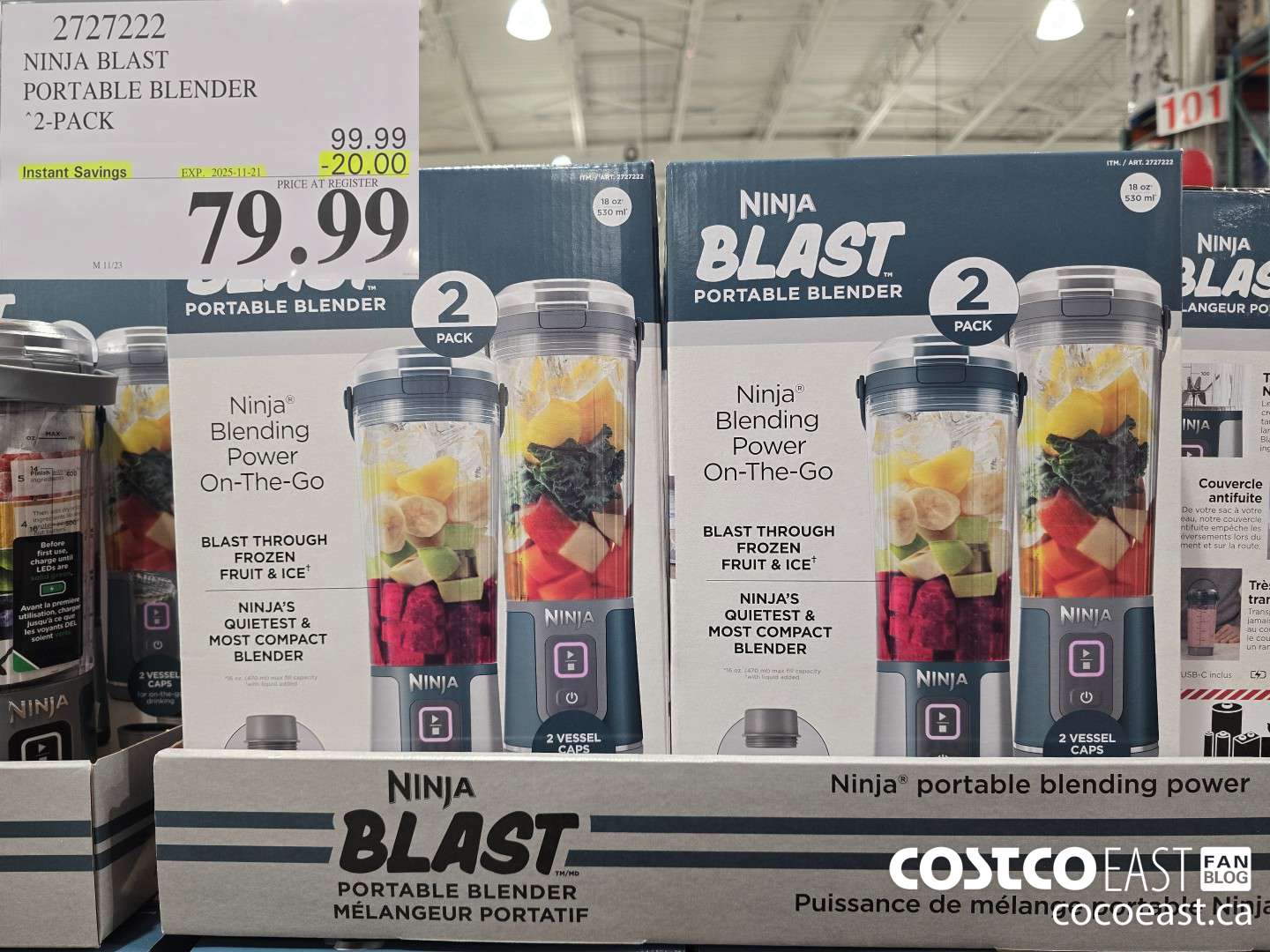 2727222 NINJA BLAST PORTABLE BLENDER 2-PACK $99.99