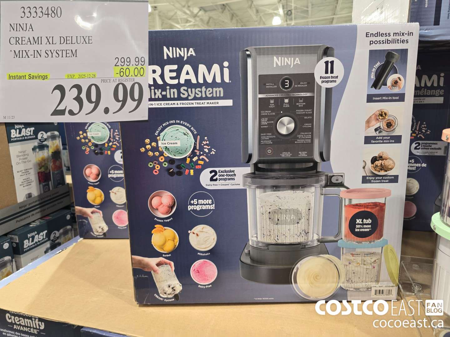 3333480 NINJA CREAMI XL DELUXE MIX-IN SYSTEM ($60.00 INSTANT SAVINGS EXPIRES ON 2025-12-28) $239.99