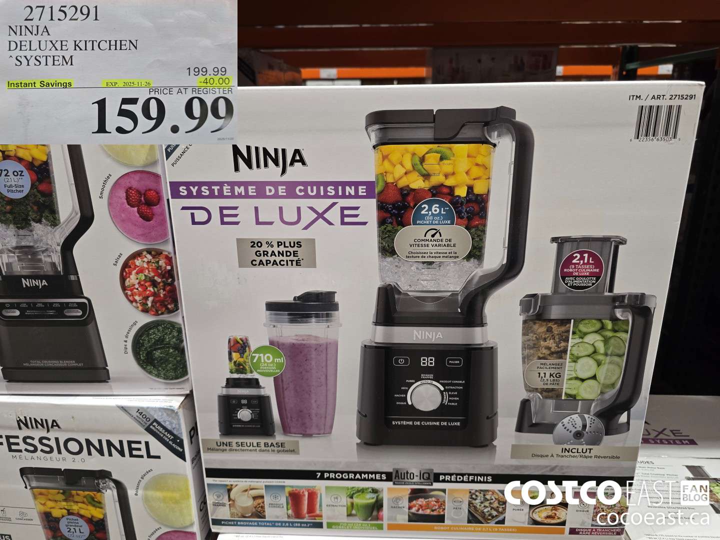 2715291 NINJA ~ KITCHEN SYSTEM DELUXE ($40.00 INSTANT SAVINGS EXPIRES ON 2025-11-26) $159.99