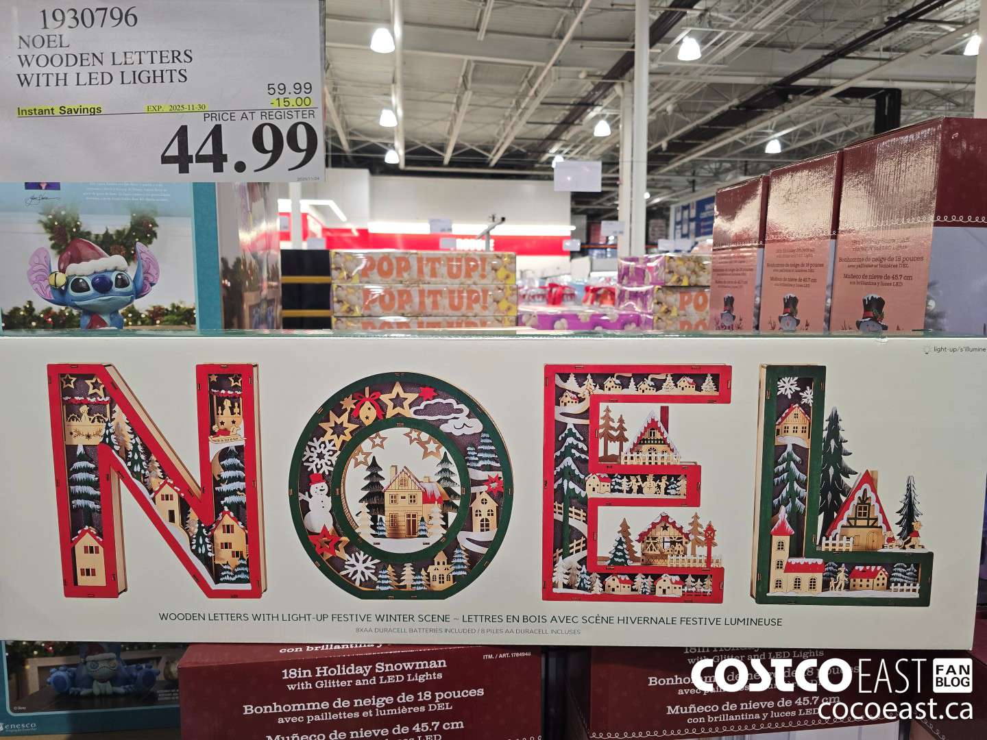 1930796 NOEL WOODEN LETTERS WITH LED LIGHTS ($15.00 INSTANT SAVINGS EXPIRES ON 2025-11-30) $44.99