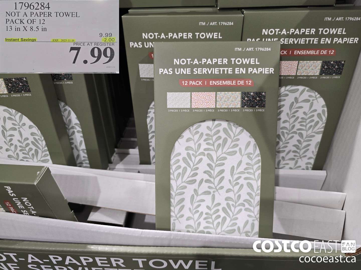 1796284 NOT A PAPER TOWEL PACK OF 12 13 in X 8.5 in ($2.00 INSTANT SAVINGS EXPIRES ON 2025-11-16) $7.99