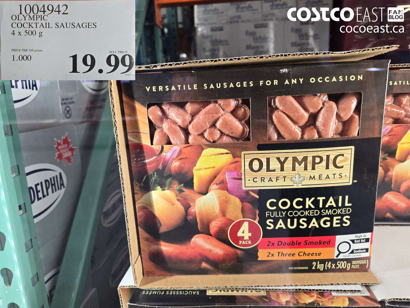 1004942 OLYMPIC COCKTAIL SAUSAGES 4 X 500 G $19.99