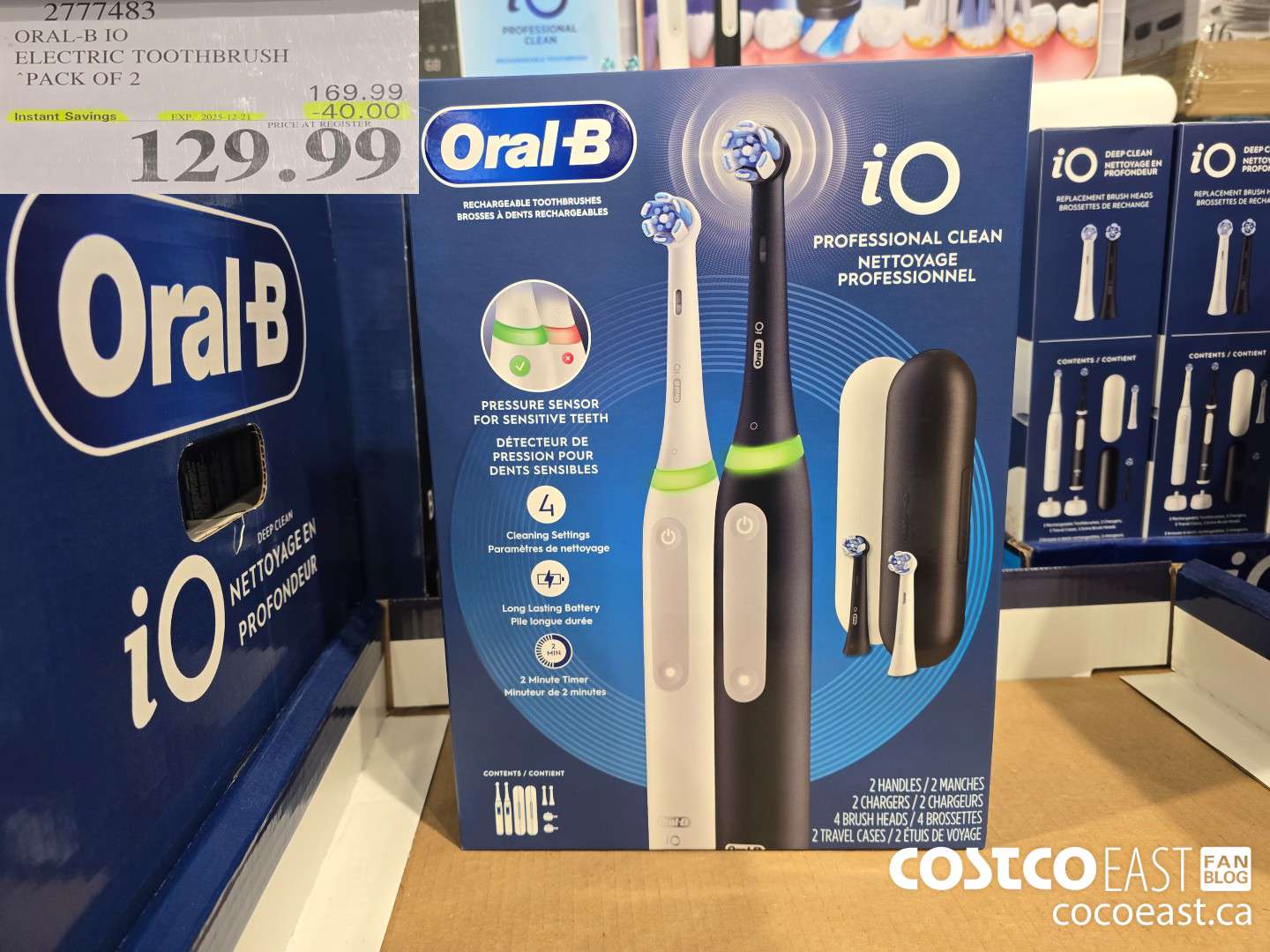 2777483 ORAL-B IO ELECTRIC TOOTHBRUSH “PACK OF 2 ($40.00 INSTANT SAVINGS EXPIRES ON 2025-12-21) $129.99