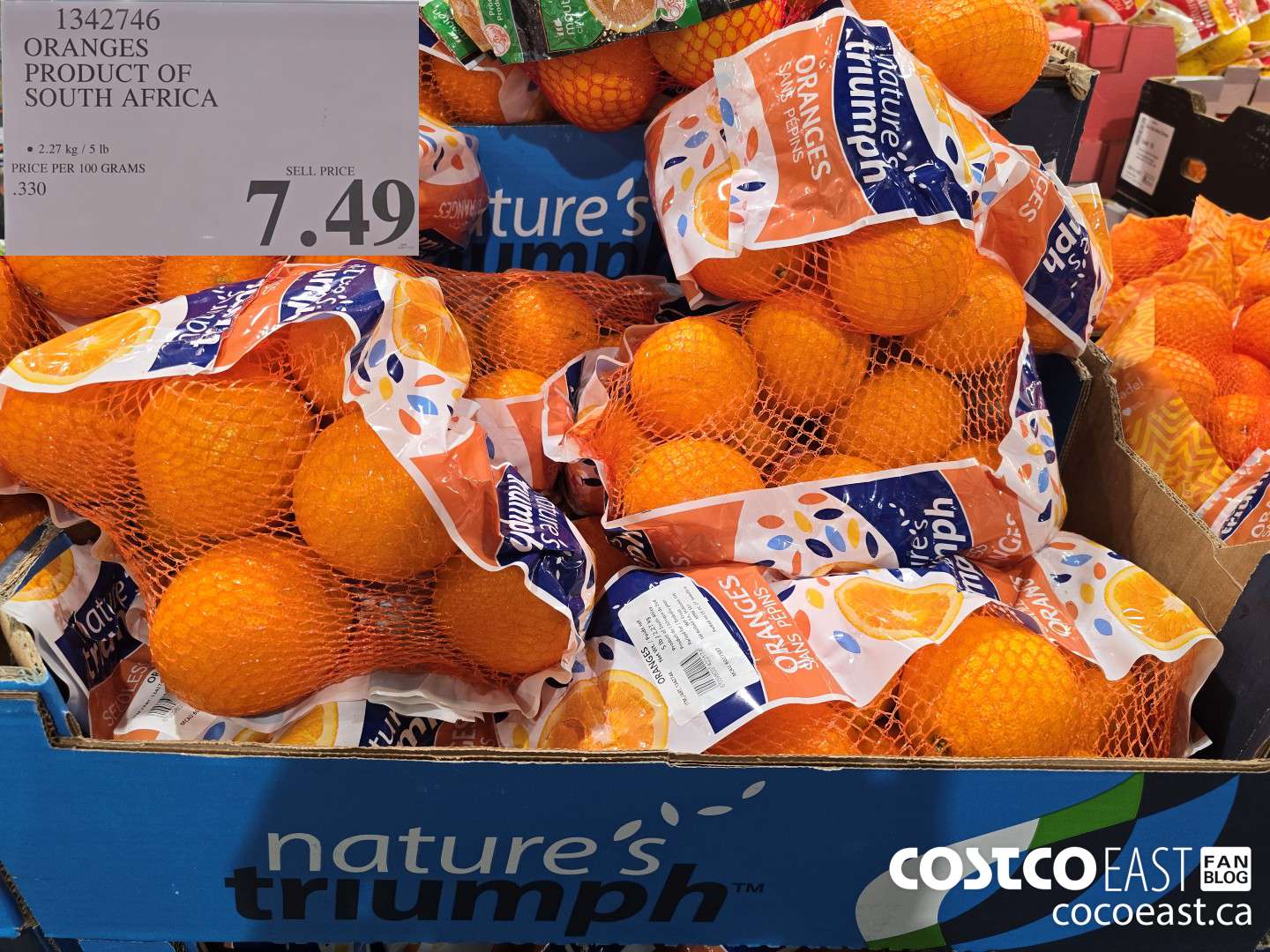 1342746 ORANGES PRODUCT OF SOUTH AFRICA $7.49