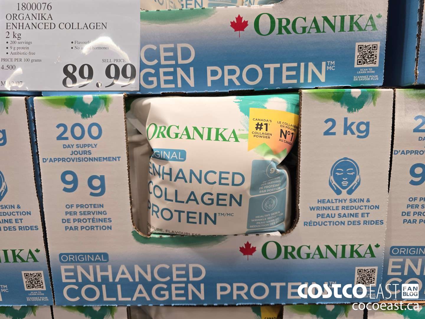 1800076 ORGANIKA ENHANCED COLLAGEN 2kg $89.99