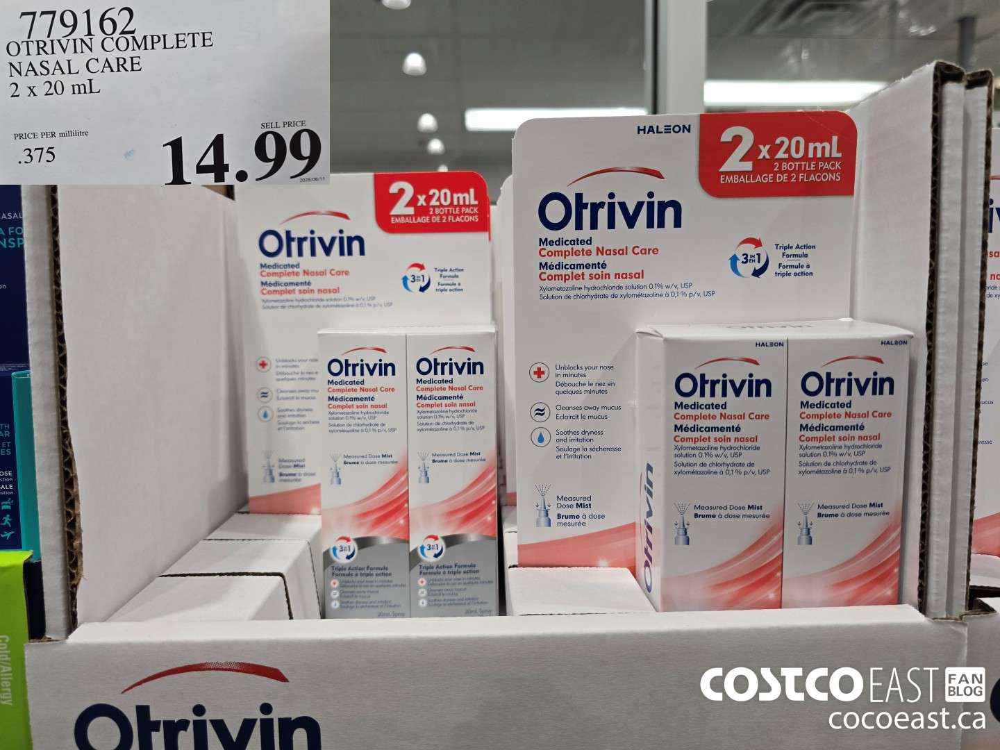 779162 OTRIVIN COMPLETE NASAL CARE 2 x 20ml $14.99