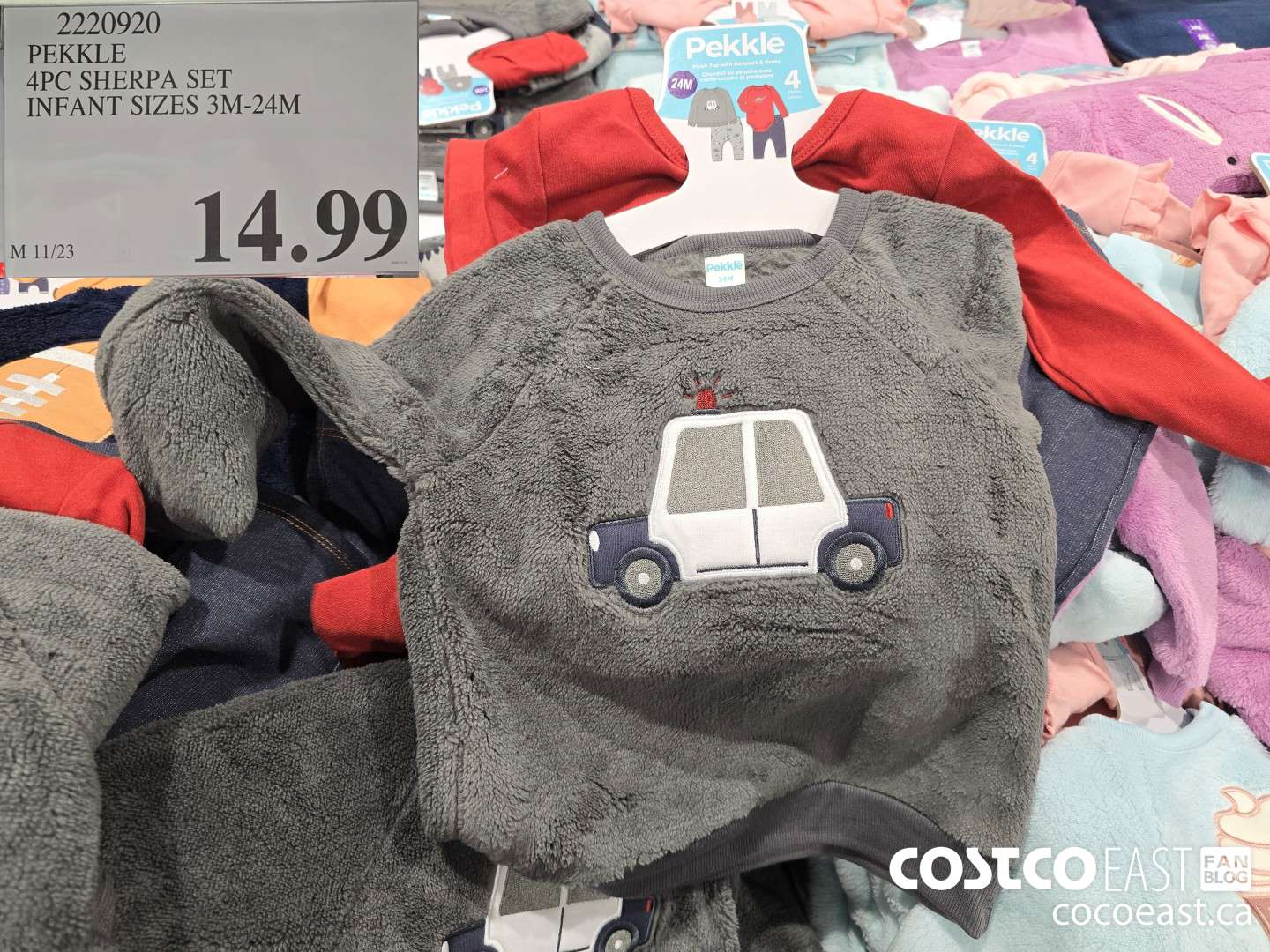 2220920 PEKKLE 4PC SHERPA SET INFANT SIZES 3M-24M $14.99