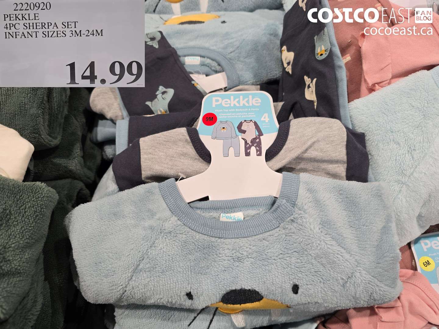 2220920 PEKKLE 4PC SHERPA SET INFANT SIZES 3M-24M $14.99