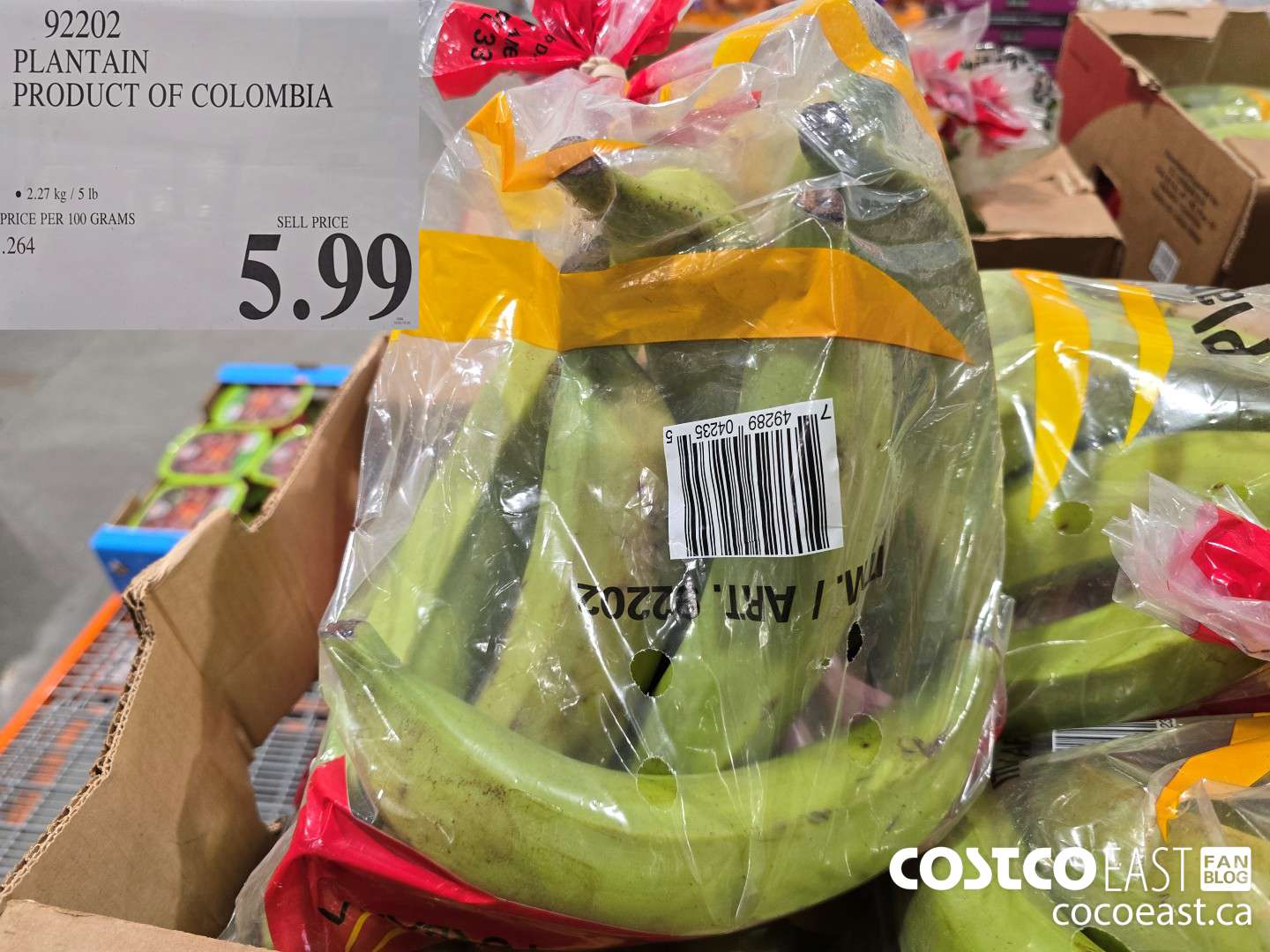 92202 PLANTAIN PRODUCT OF COLOMBIA $5.99