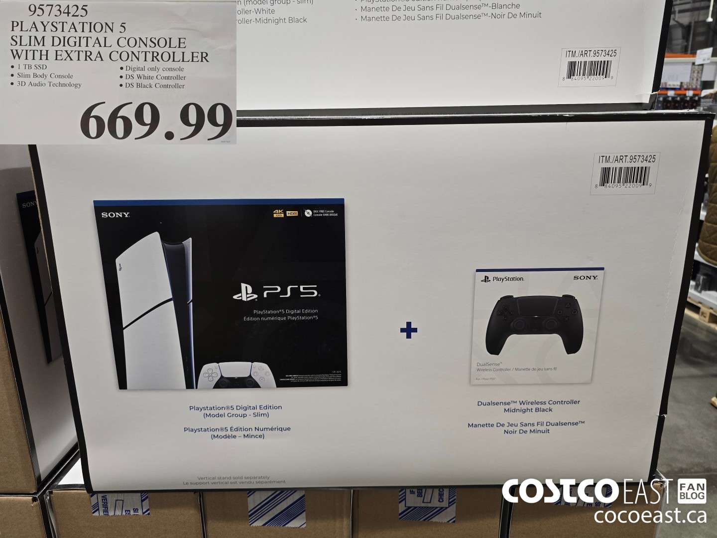 9573425 PLAYSTATION 5 SLIM DIGITAL CONSOLE WITH EXTRA CONTROLLER $669.99