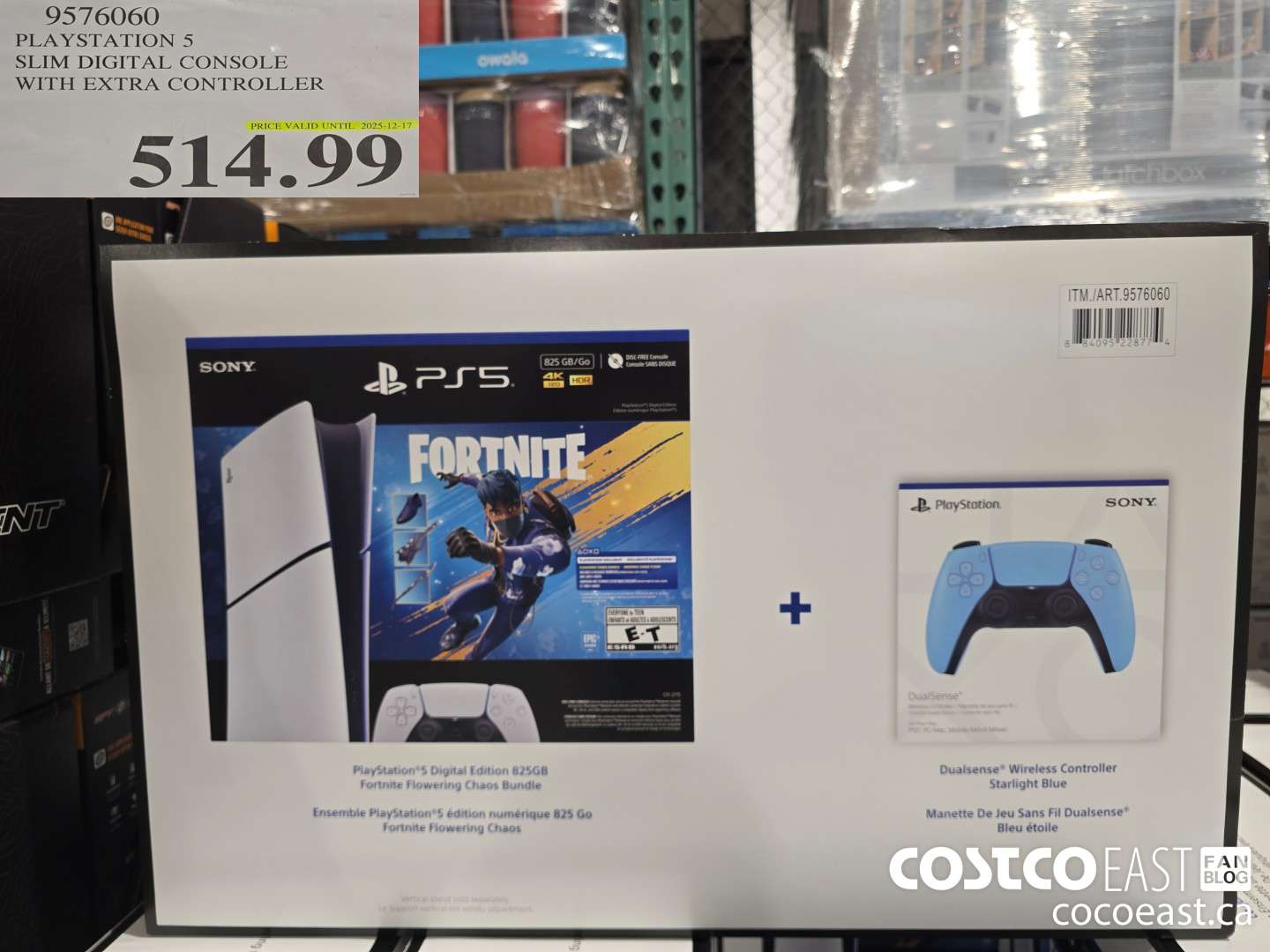 9576060 PLAYSTATION 5 SLIM DIGITAL CONSOLE WITH EXTRA CONTROLLER $514.99