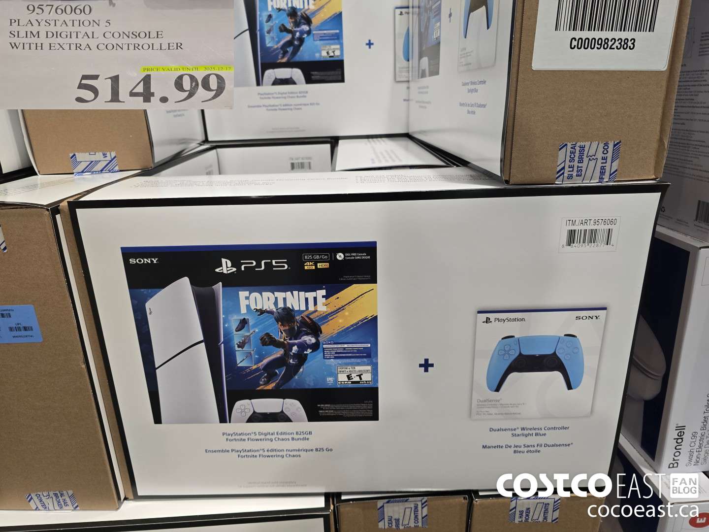 9576060 PLAYSTATION 5 SLIM DIGITAL CONSOLE WITH EXTRA CONTROLLER $514.99