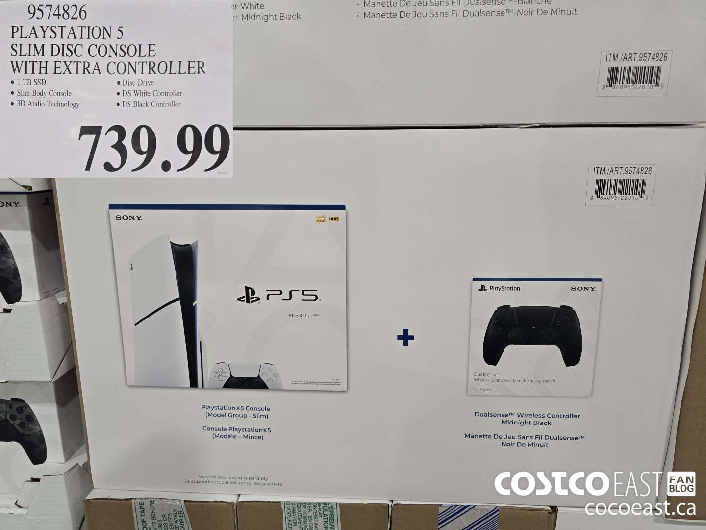 9574826 PLAYSTATION 5 SLIM DISC CONSOLE WITH EXTRA CONTROLLER $739.99