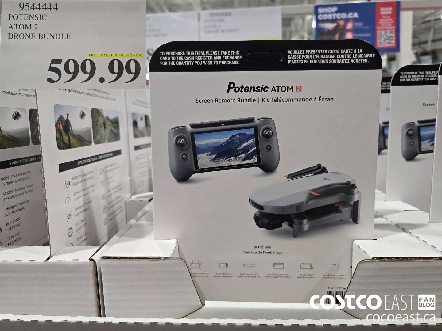 9544444 POTENSIC ATOM 2 DRONE BUNDLE $599.99