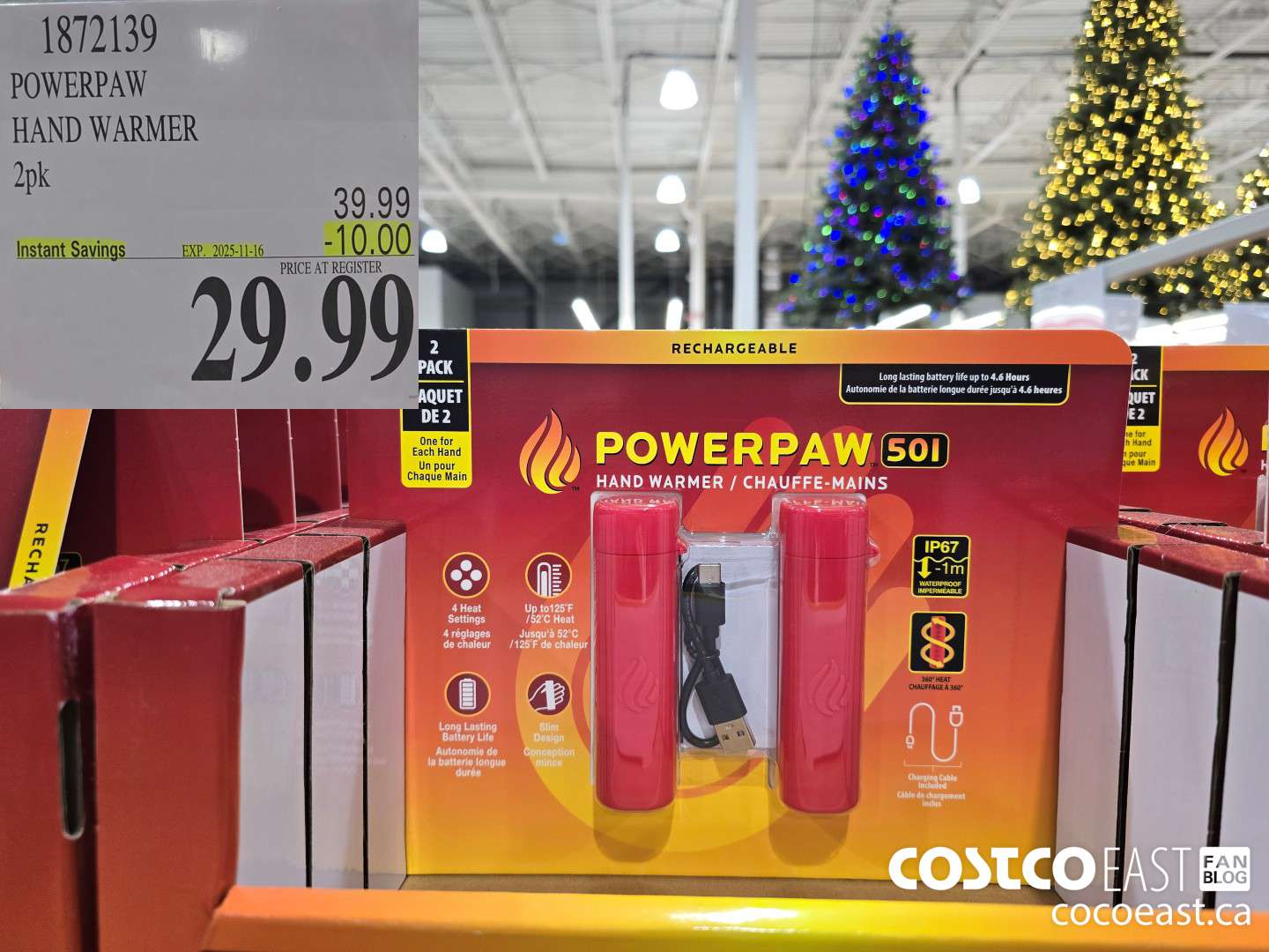 1872139 POWERPAW HAND WARMER 2pk ($10.00 INSTANT SAVINGS EXPIRES ON 2025-11-16) $29.99