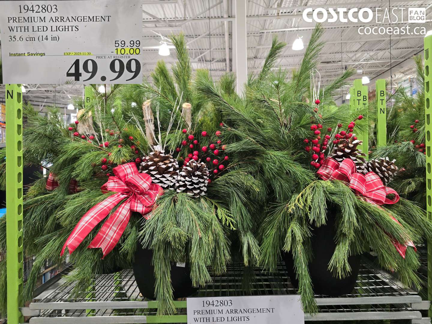 1942803 PREMIUM ARRANGEMENT WITH LED LIGHTS 35.6CM (14” IN) ($10.00 INSTANT SAVINGS EXPIRES ON 2025-11-30) $49.99