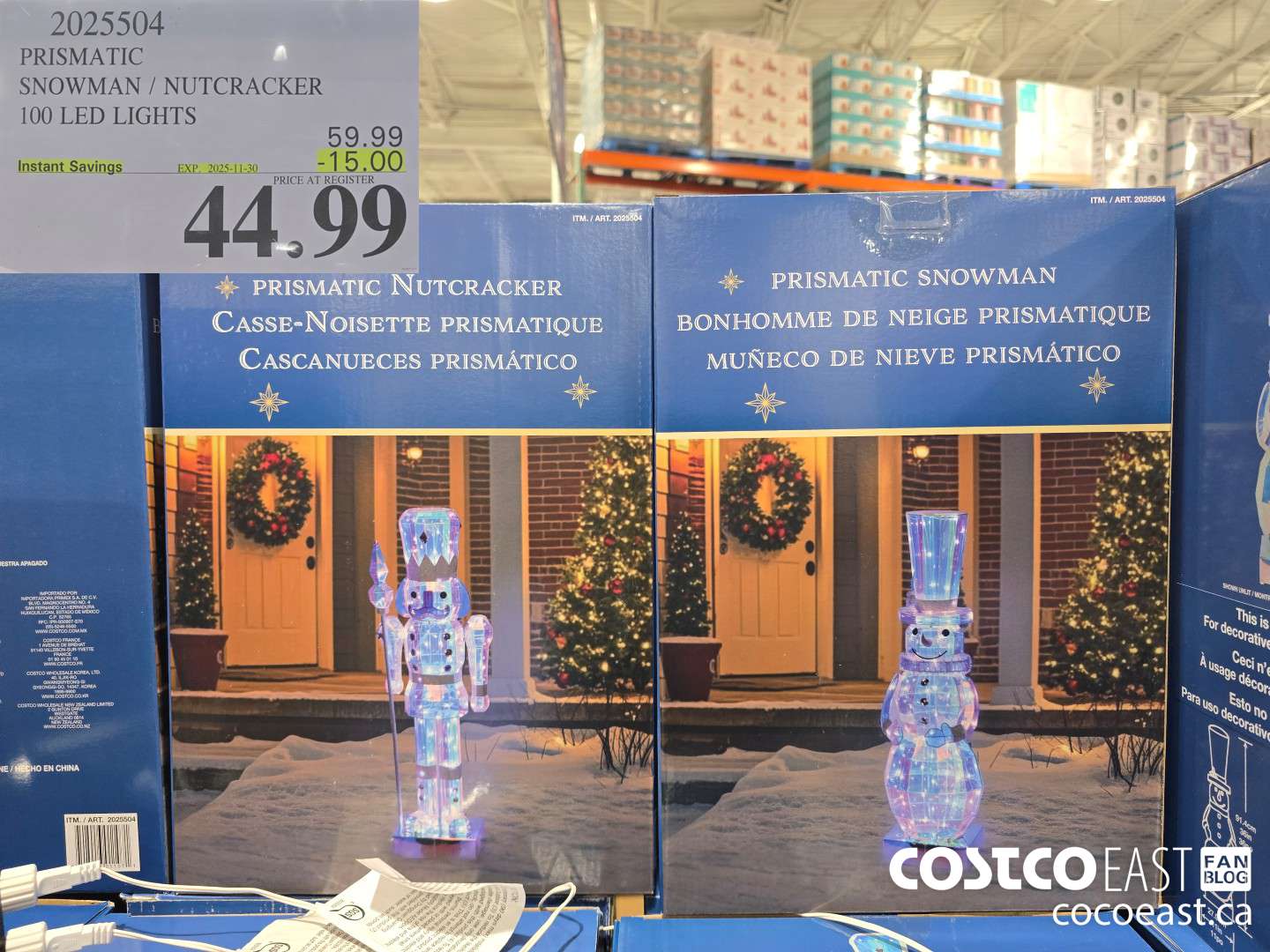 2025504 PRISMATIC SNOWMAN / NUTCRACKER 100 LED LIGHTS ($15.00 INSTANT SAVINGS EXPIRES ON 2025-11-30) $44.99