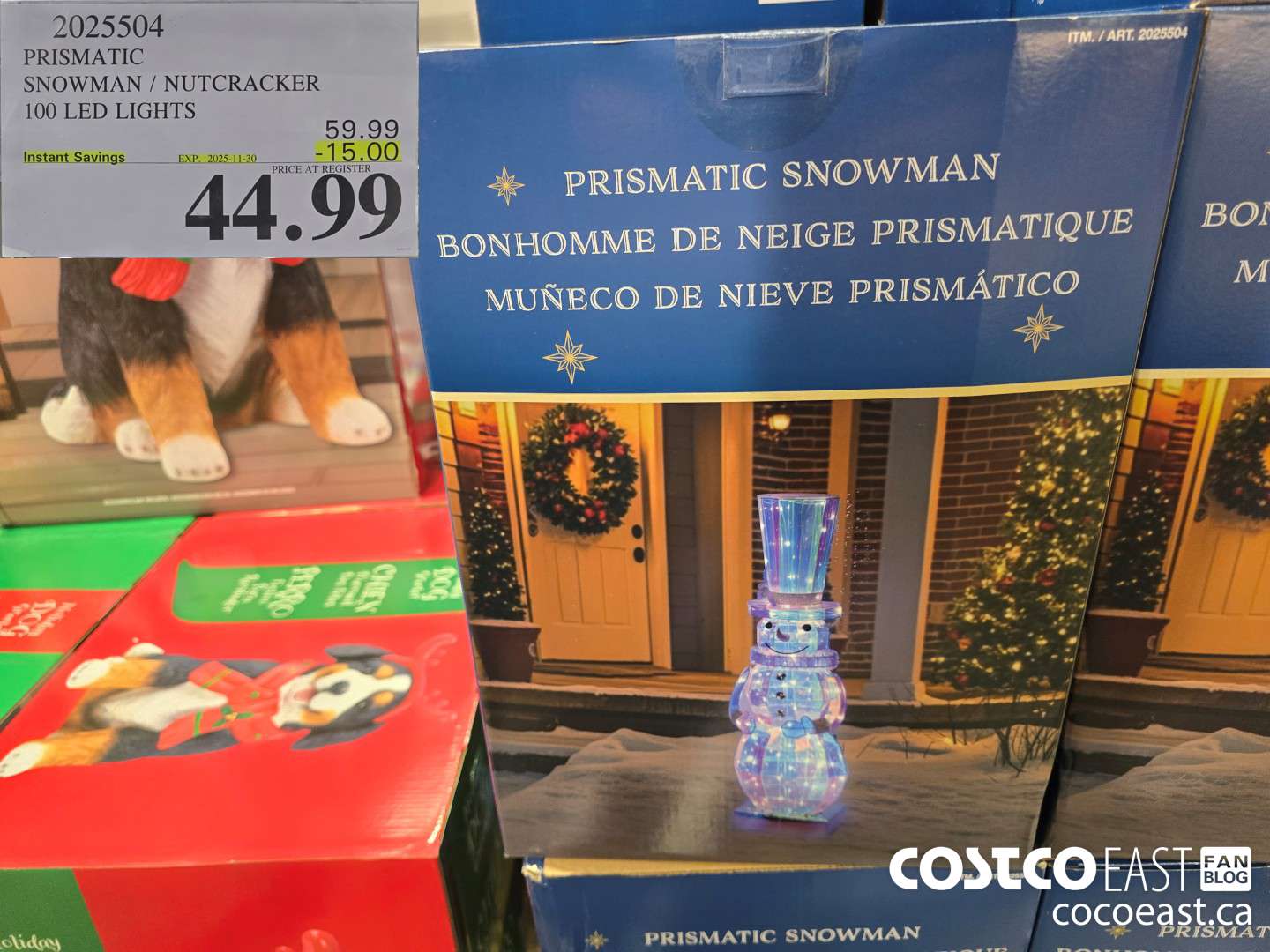 2025504 PRISMATIC SNOWMAN / NUTCRACKER 100 LED LIGHTS ($15.00 INSTANT SAVINGS EXPIRES ON 2025-11-30) $44.99