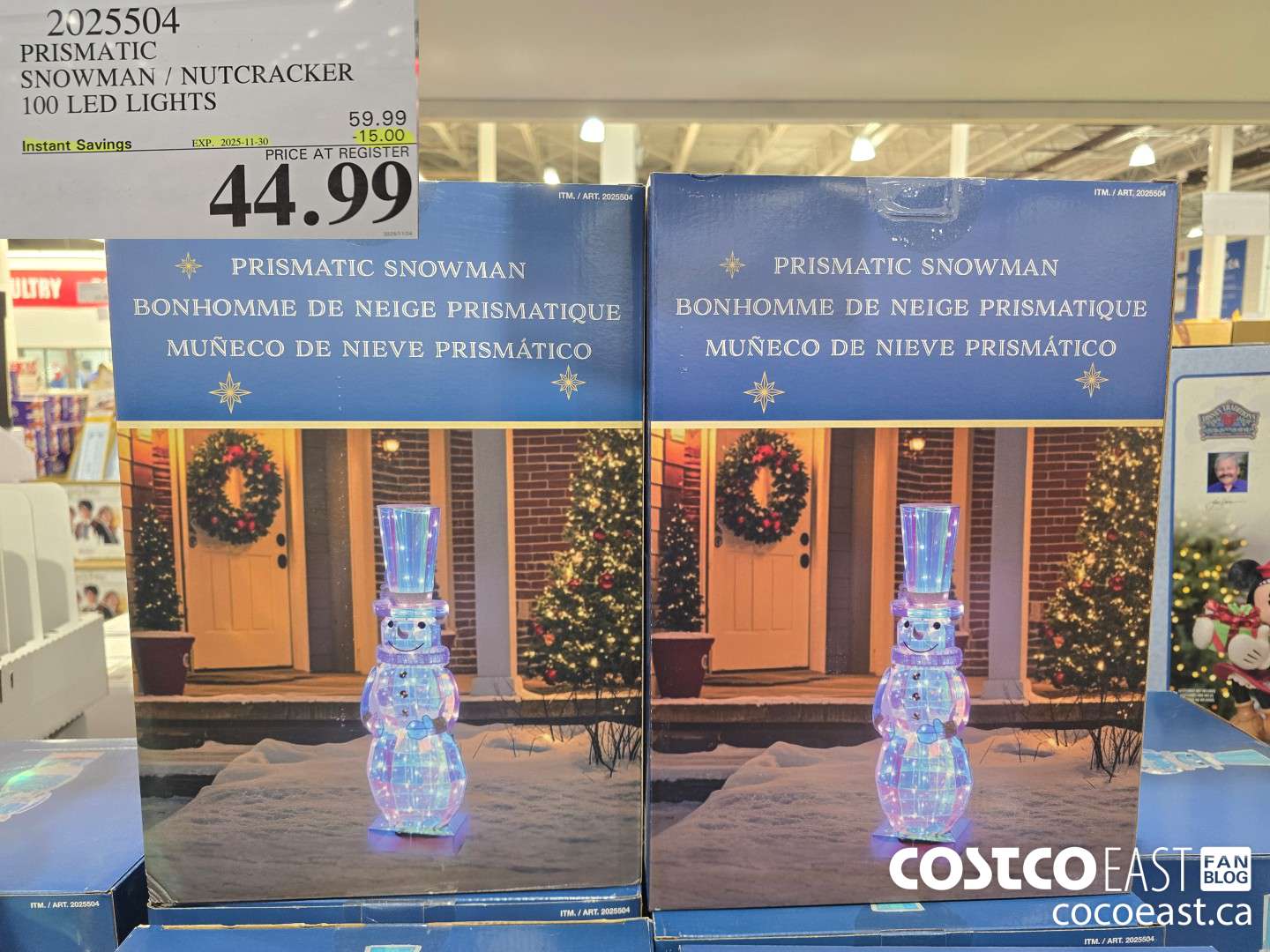 2025504 PRISMATIC SNOWMAN / NUTCRACKER 100 LED LIGHTS ($15.00 INSTANT SAVINGS EXPIRES ON 2025-11-30) $44.99