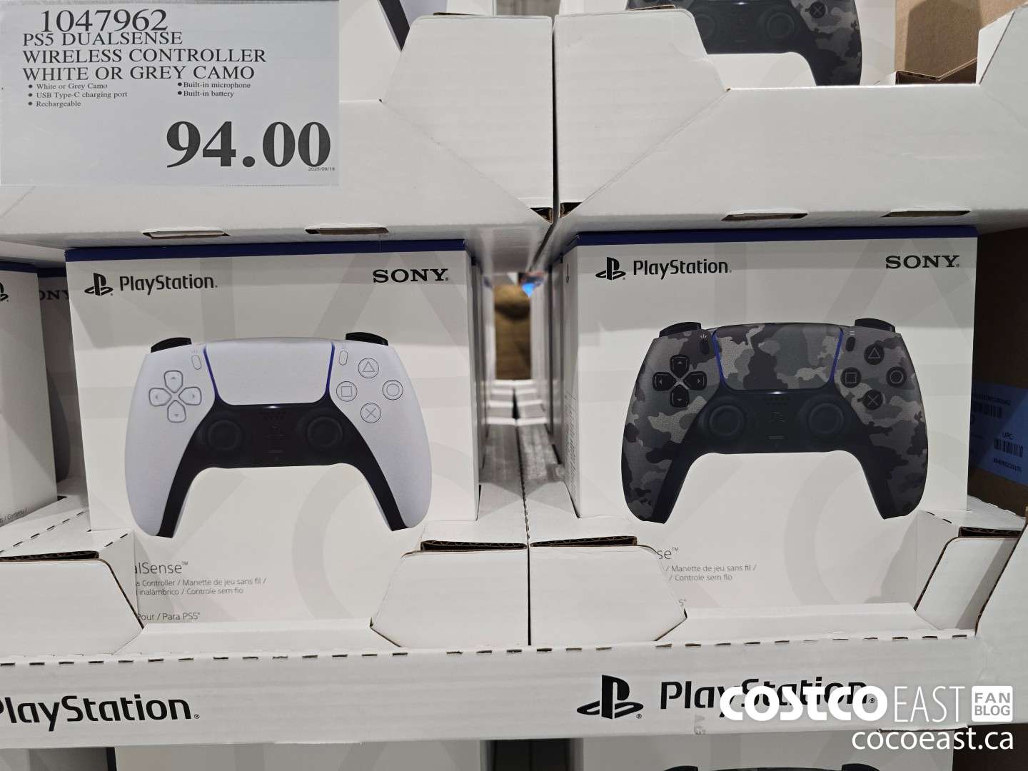 1047962 PS5 DUALSENSE WIRELESS CONTROLLER WHITE OR GREY CAMO $94.00