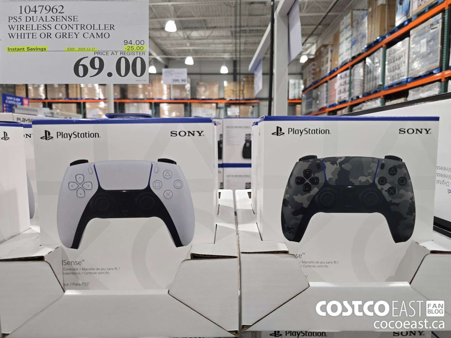 1047962 PS5 DUALSENSE WIRELESS CONTROLLER WHITE OR GREY CAMO ($25.00 INSTANT SAVINGS EXPIRES ON 2025-12-17) $69.00