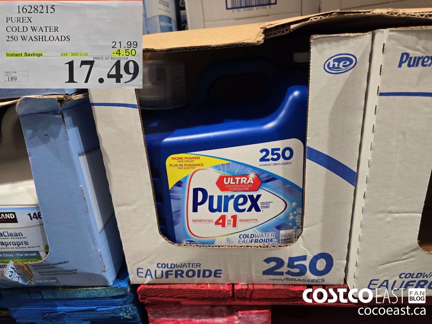 1628215 PUREX COLD WATER 250 washloads ($4.50 INSTANT SAVINGS EXPIRES ON 2025-11-23) $17.49