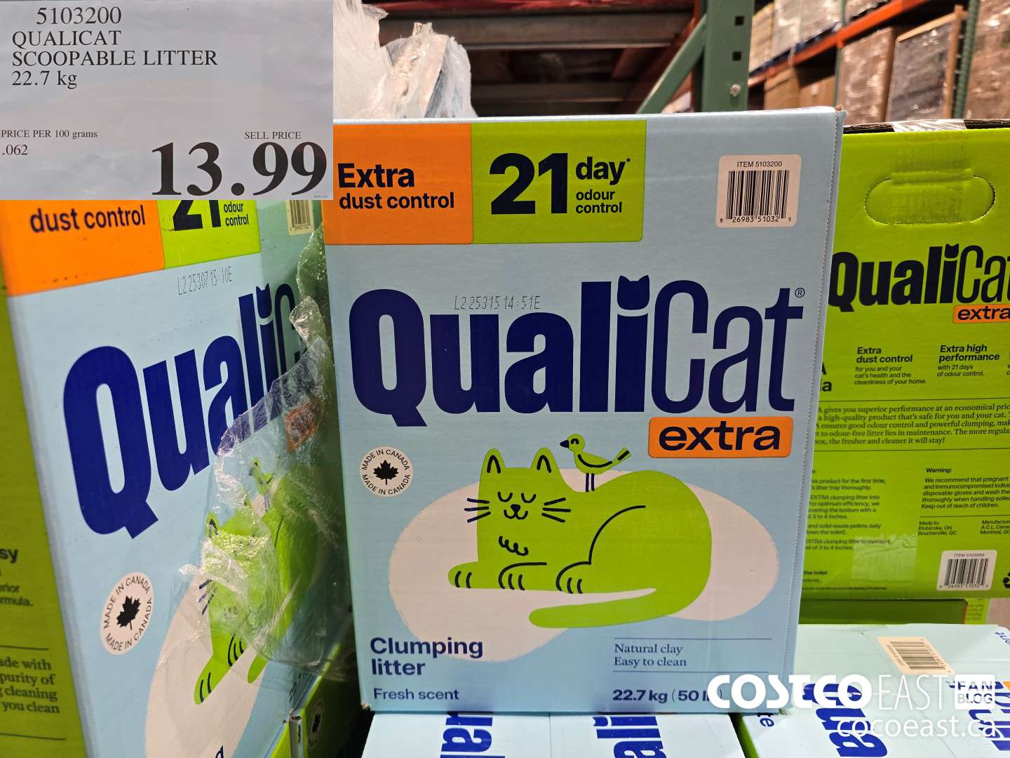 5103200 QUALICAT SCOOPABLE LITTER 22.7 KG $13.99