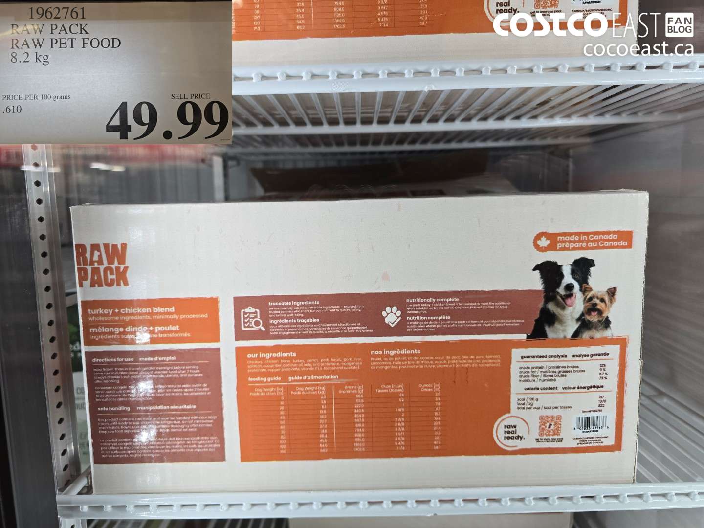 1962761 RAW PACK RAW PET FOOD 8.2 kg $49.99