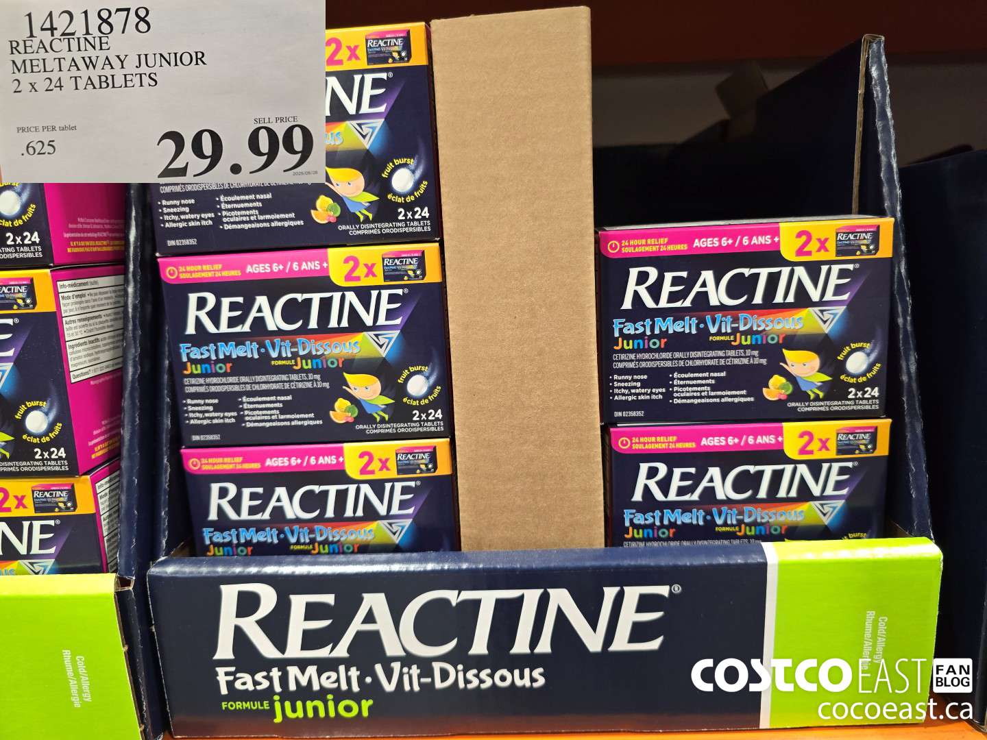 1421878 REACTINE MELTAWAY JUNIOR 2 X 24 TABLETS $29.99