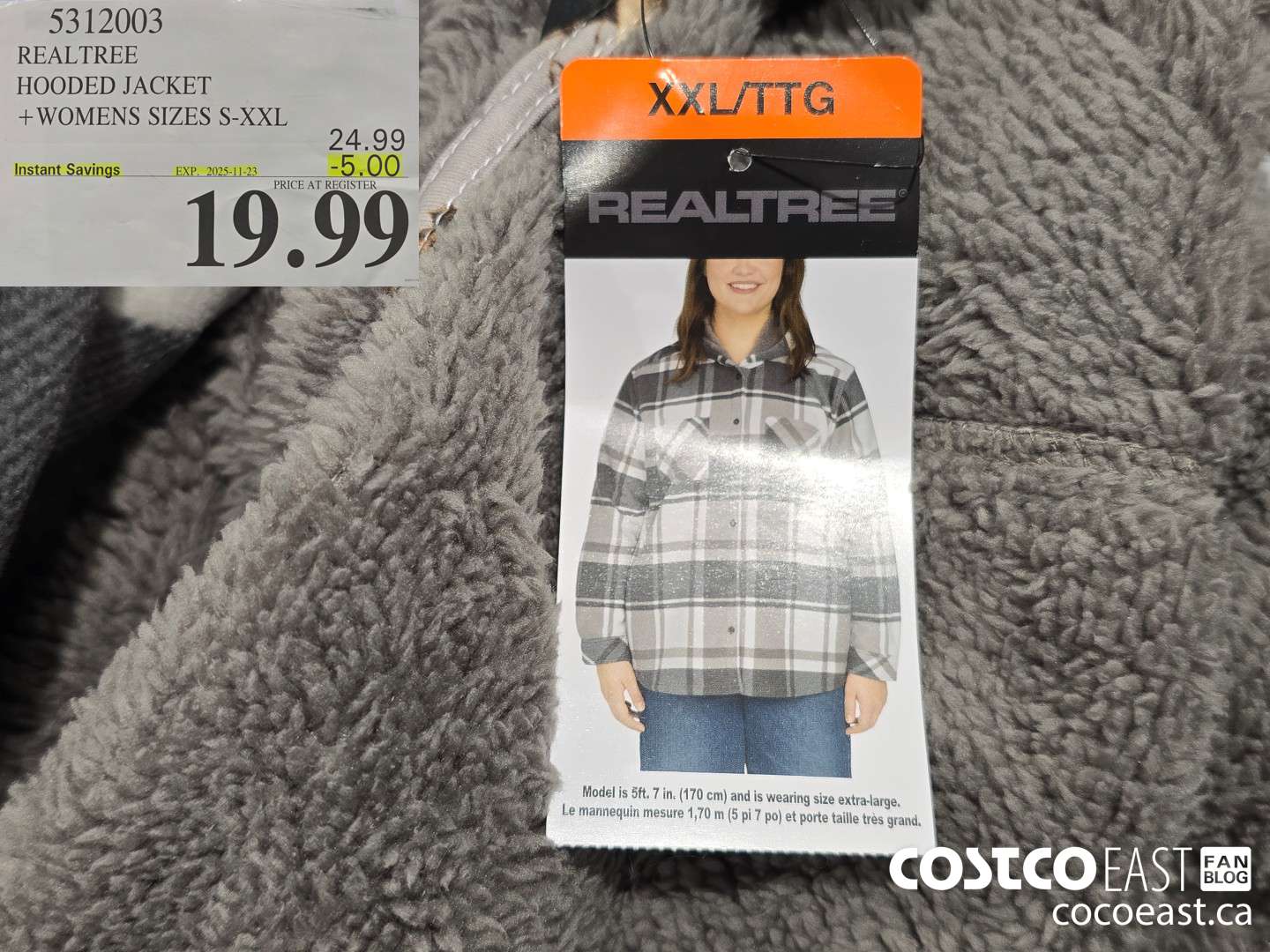 5312003 REALTREE HOODED JACKET + WOMENS SIZES S-XXL ($5.00 INSTANT SAVINGS EXPIRES ON 2025-11-23) $19.99