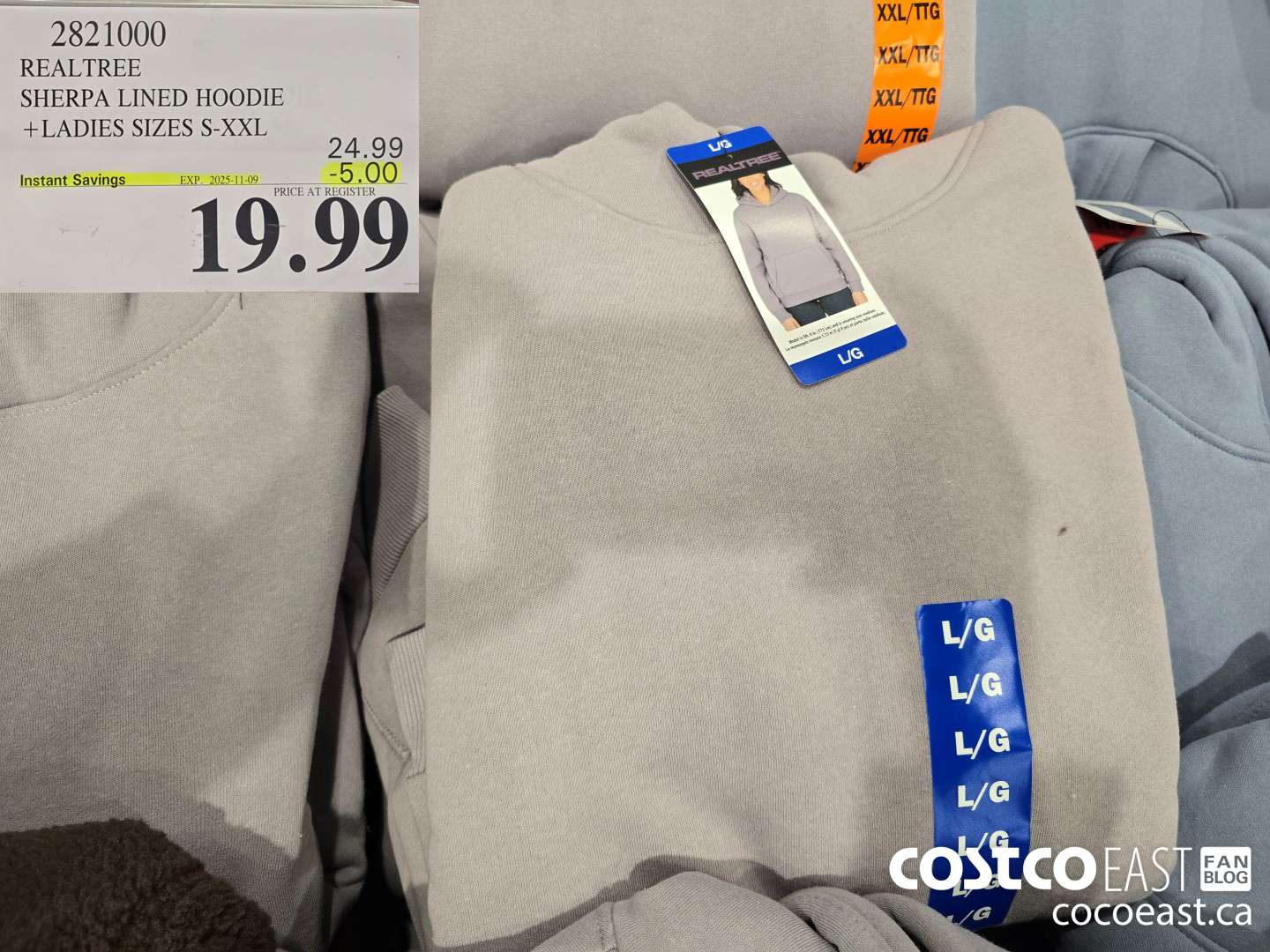 2821000 REALTREE SHERPA LINED HOODIE + LADIES SIZES S-XXL ($5.00 INSTANT SAVINGS EXPIRES ON 2025-11-09) $19.99