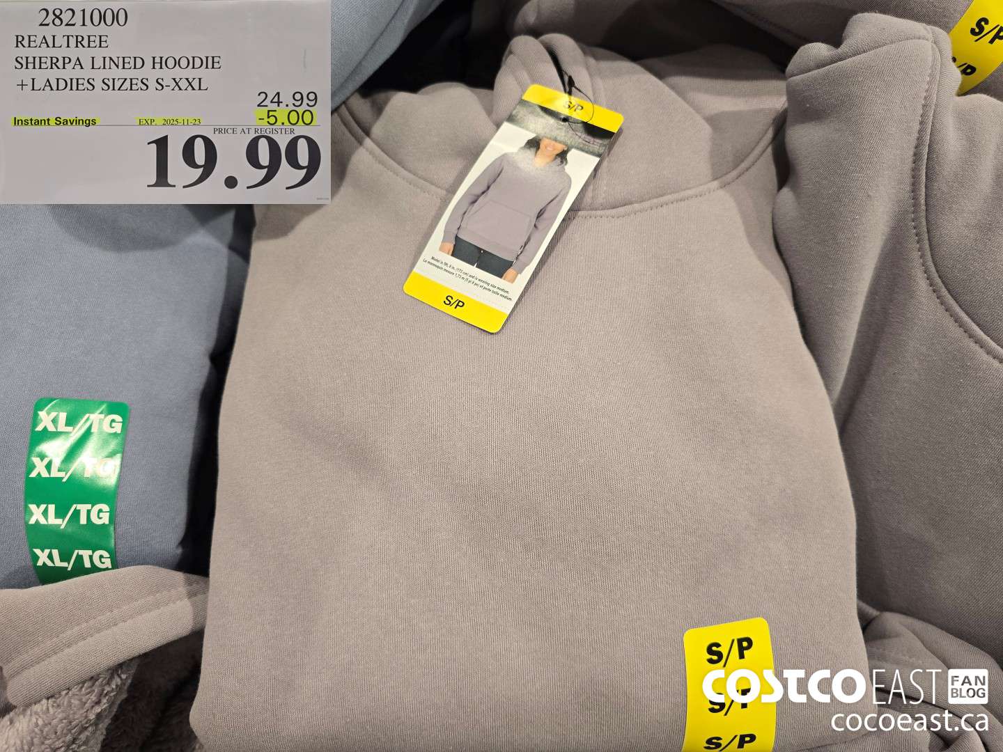 2821000 REALTREE SHERPA LINED HOODIE + LADIES SIZES S-XXL ($5.00 INSTANT SAVINGS EXPIRES ON 2025-11-23) $19.99