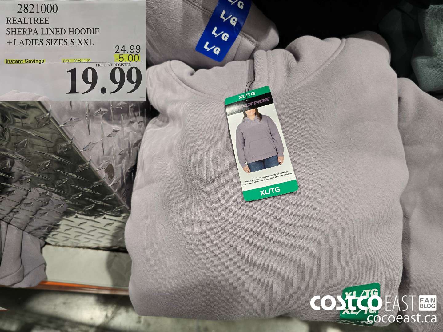 2821000 REALTREE SHERPA LINED HOODIE + LADIES SIZES S-XXL ($5.00 INSTANT SAVINGS EXPIRES ON 2025-11-23) $19.99