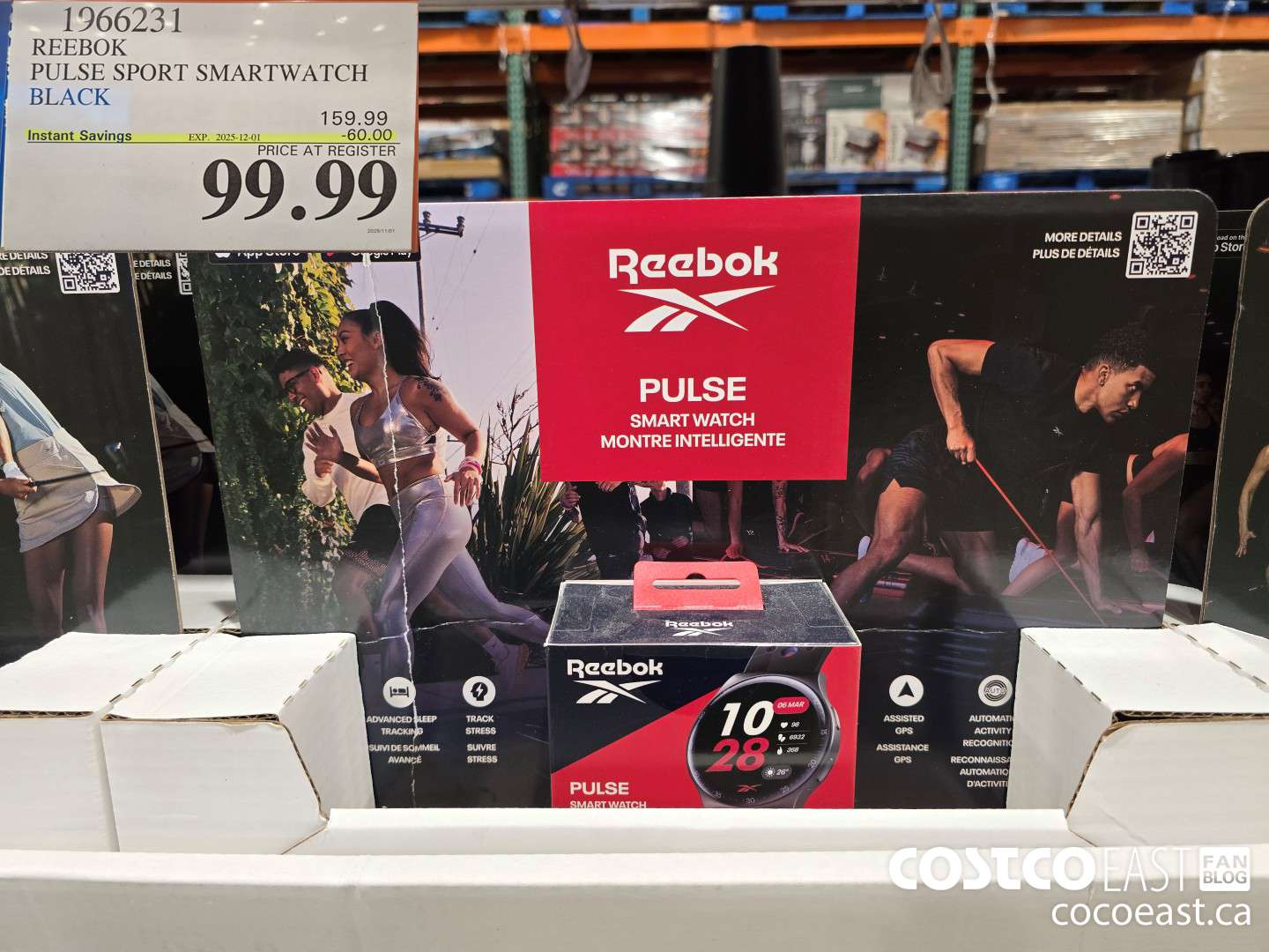 1966231 REEBOK PULSE SPORT SMARTWATCH BLACK ($60.00 INSTANT SAVINGS EXPIRES ON 2025-12-01) $99.99