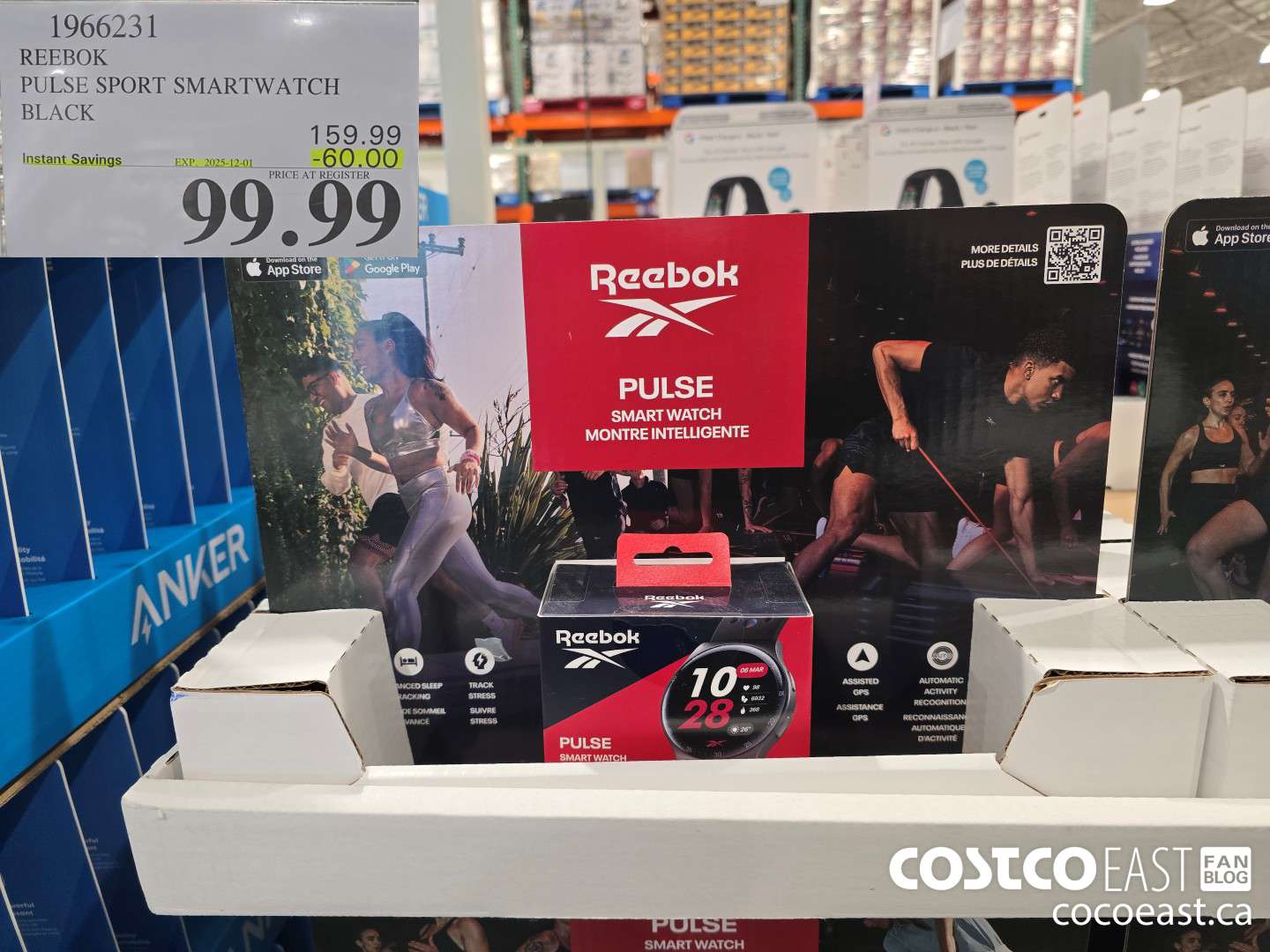 1966231 REEBOK PULSE SPORT SMARTWATCH BLACK ($60.00 INSTANT SAVINGS EXPIRES ON 2025-12-01) $99.99