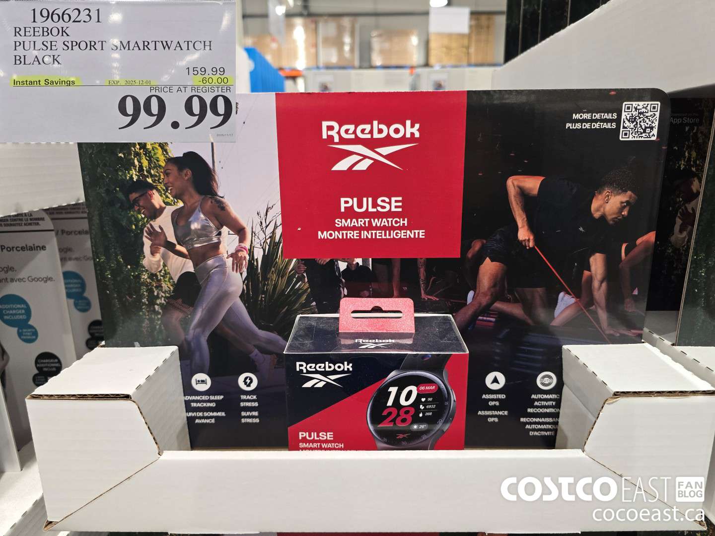 1966231 REEBOK PULSE SPORT SMARTWATCH BLACK ($60.00 INSTANT SAVINGS EXPIRES ON 2025-12-01) $99.99