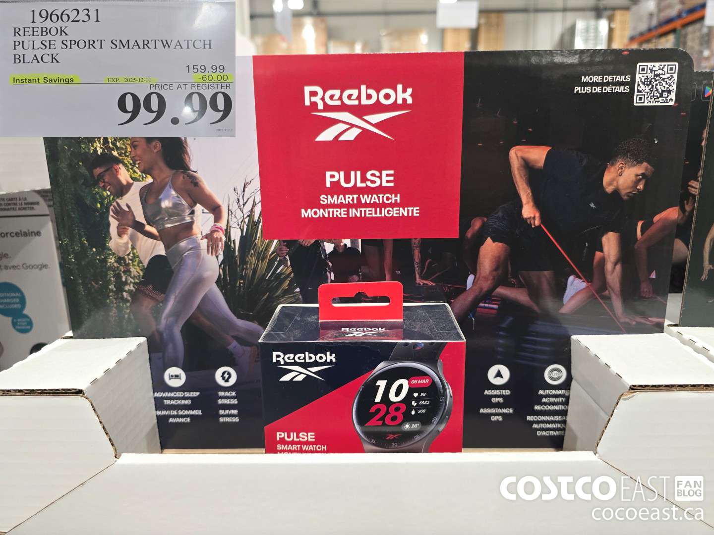 1966231 REEBOK PULSE SPORT SMARTWATCH BLACK ($60.00 INSTANT SAVINGS EXPIRES ON 2025-12-01) $99.99