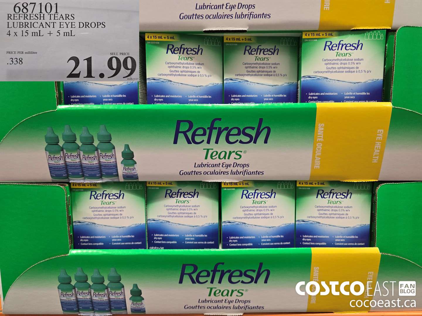 687101 REFRESH TEARS EYE DROPS 4X15ml + 5ml $21.99
