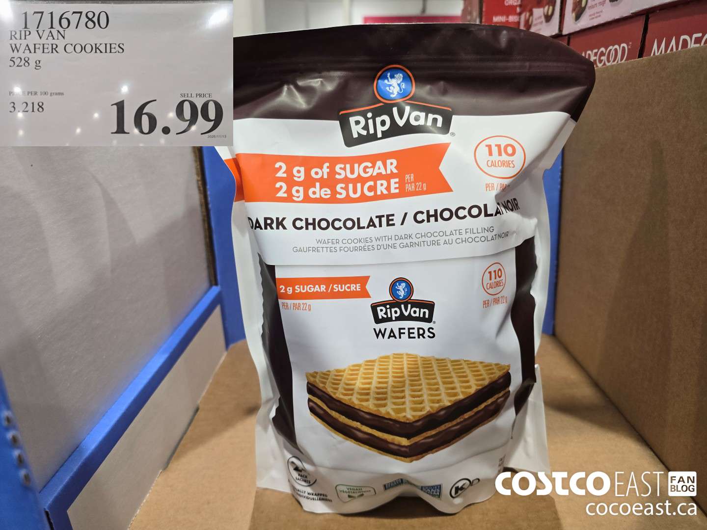 1716780 RIP VAN WAFER COOKIES 528 G $16.99