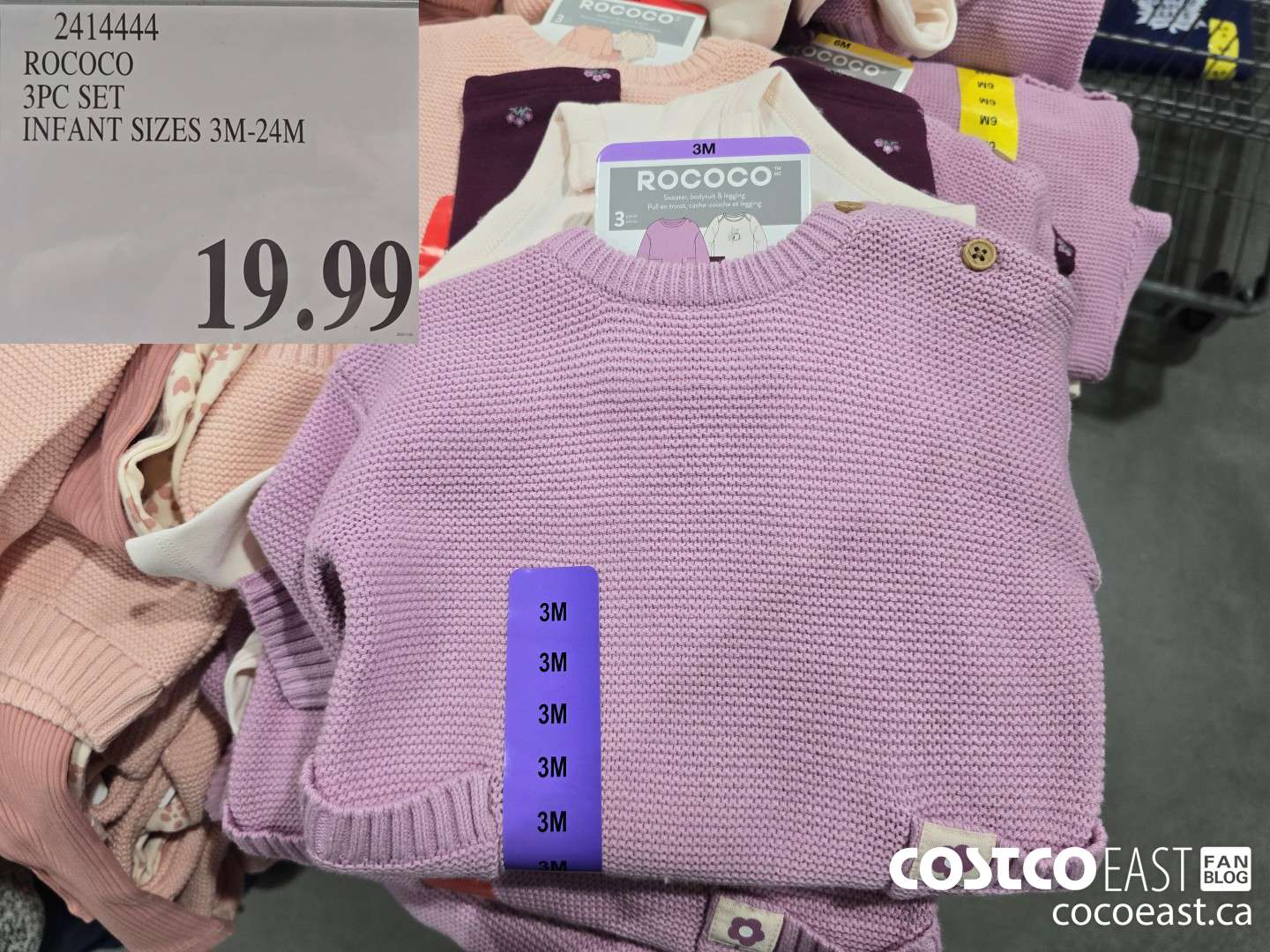 2414444 ROCOCO 3PC SET INFANT SIZES 3M-24M $19.99